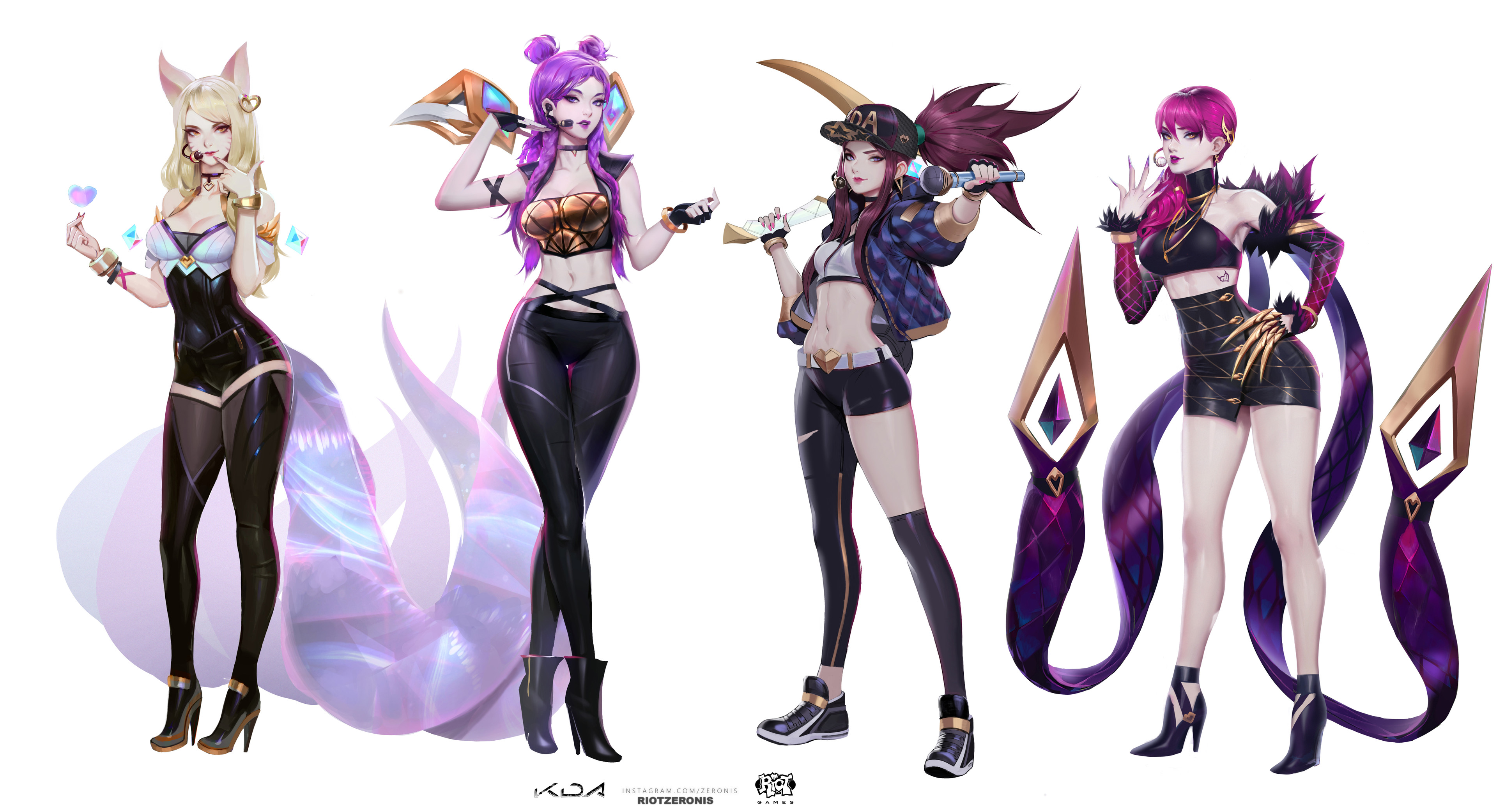 K-Pop League Of Legends  K/DA Girls 8K Wallpapers