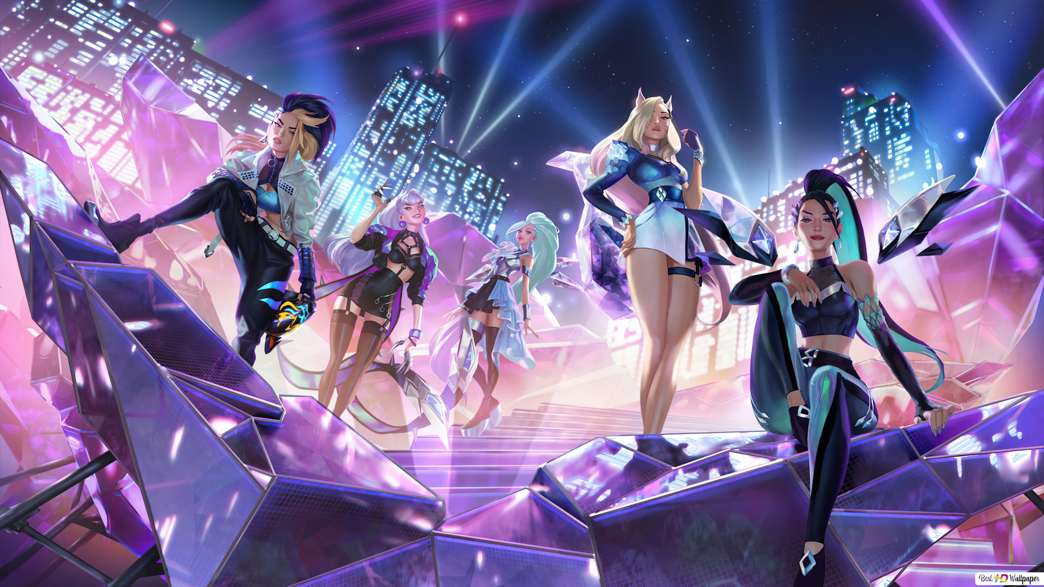 K-Pop League Of Legends  K/DA Girls 8K Wallpapers