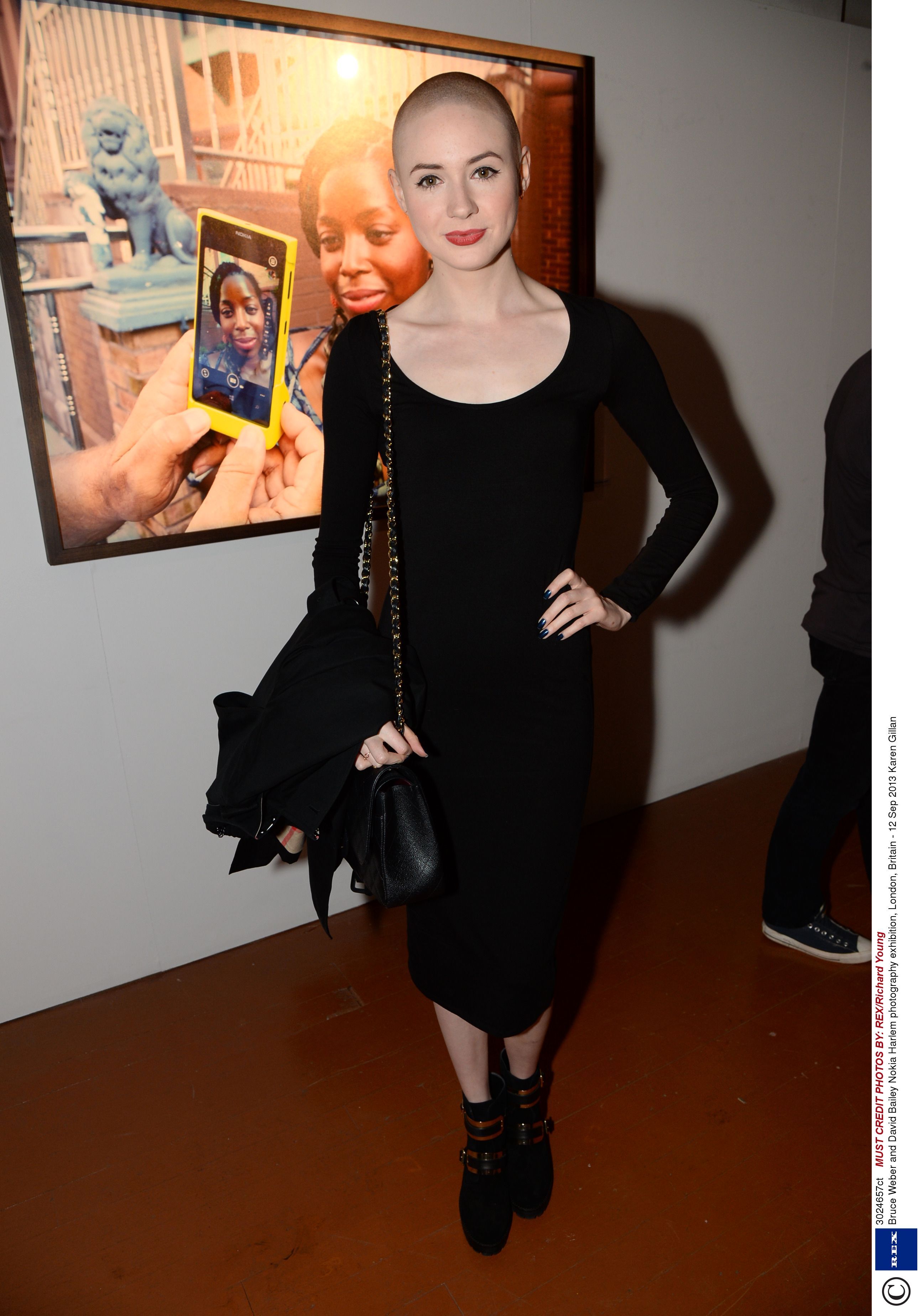Karen Gillan in Black Dress Wallpapers