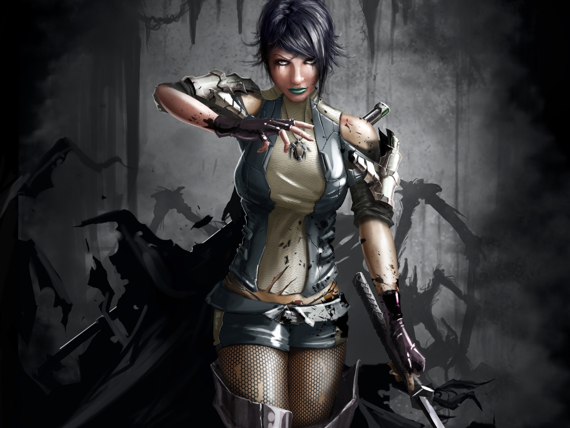 Katana Women Art Wallpapers