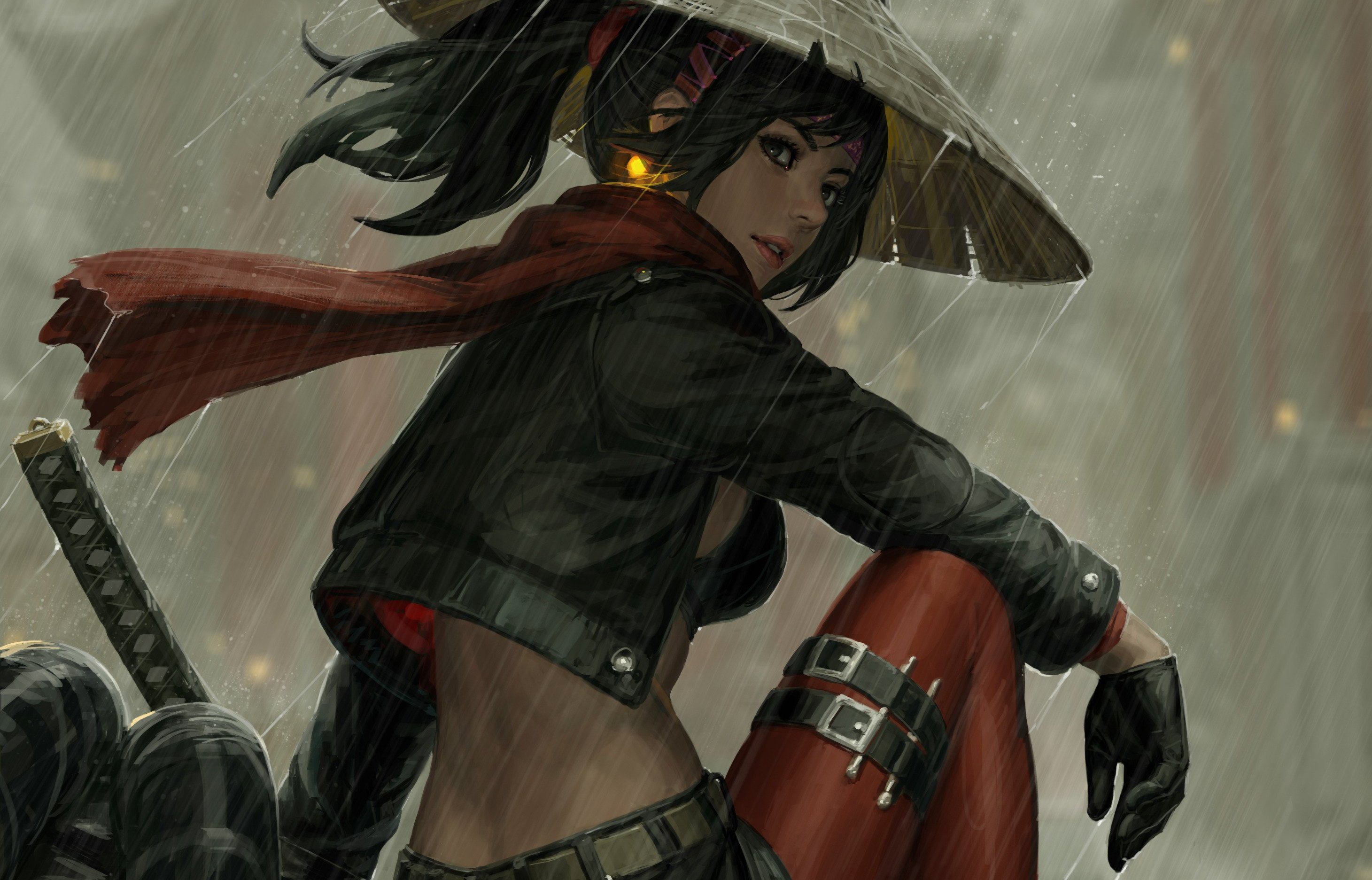 Katana Women Art Wallpapers