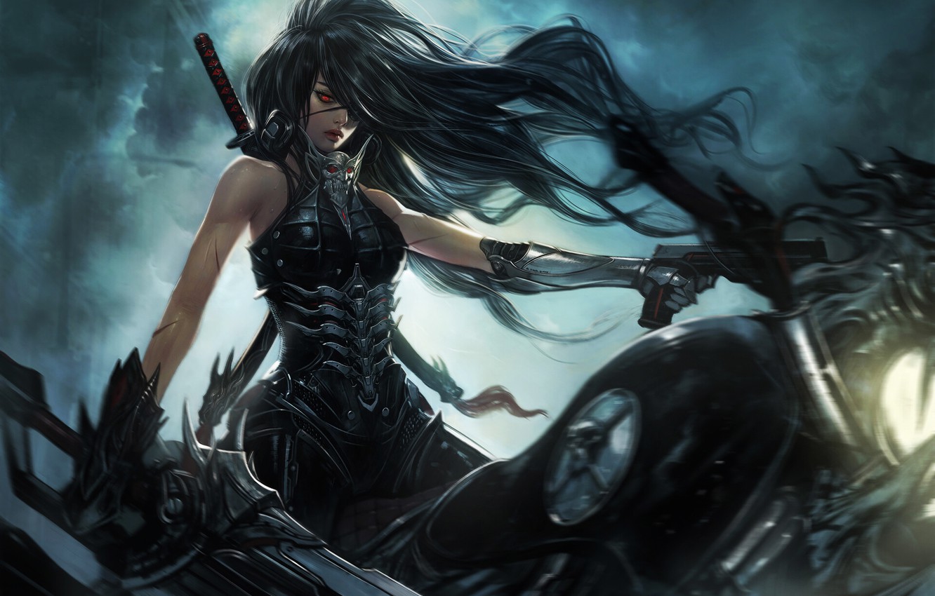 Katana Women Art Wallpapers