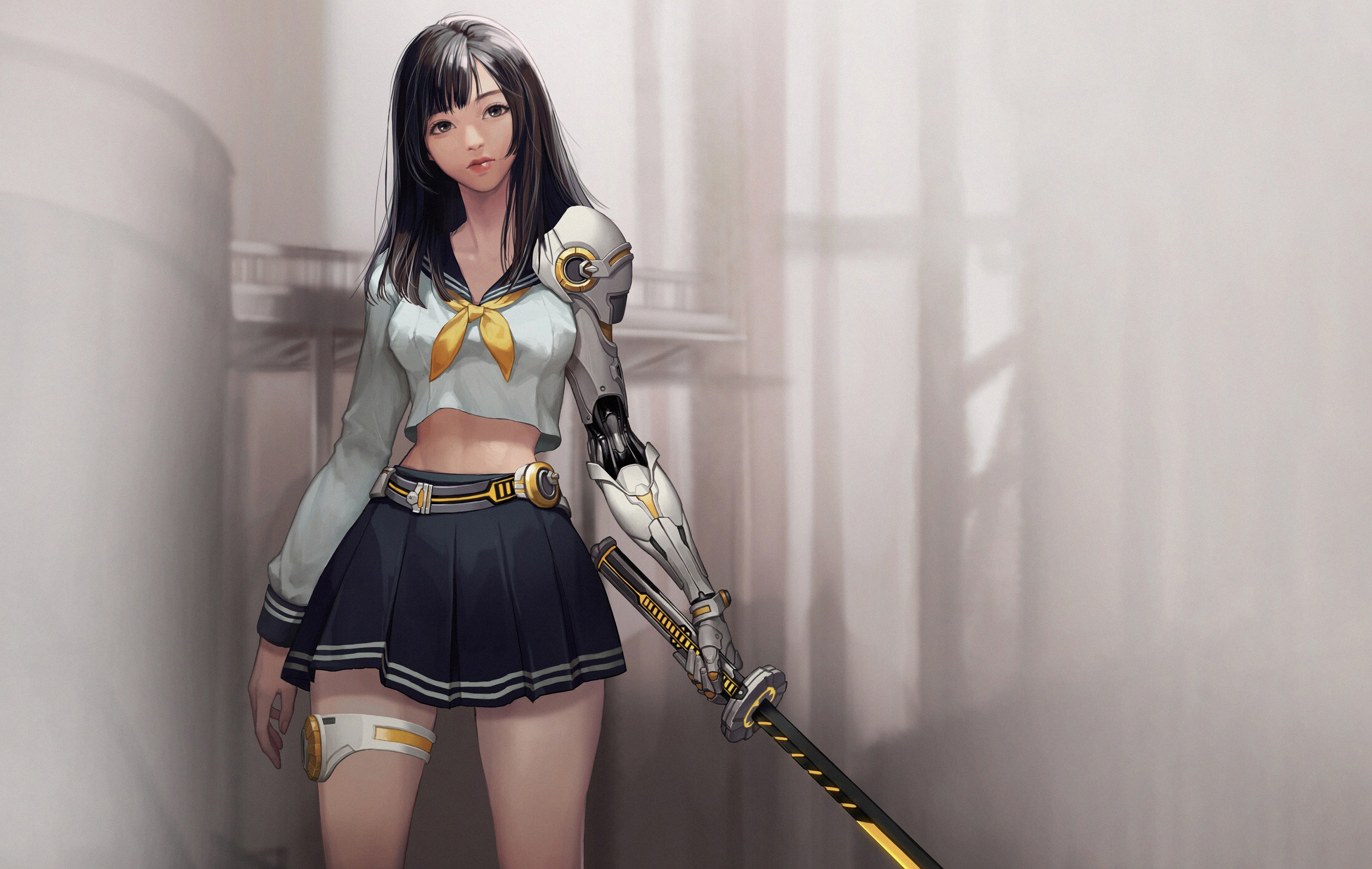 Katana Women Art Wallpapers