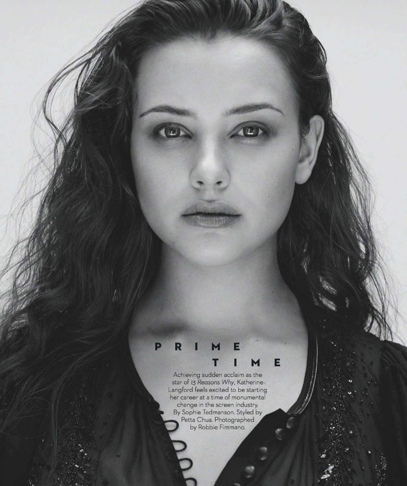 Katherine Langford Actress Monochrome Wallpapers