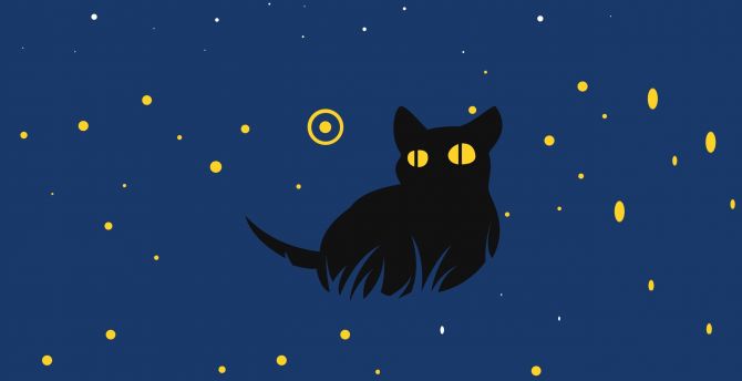 Kawaii Black Cat Wallpapers