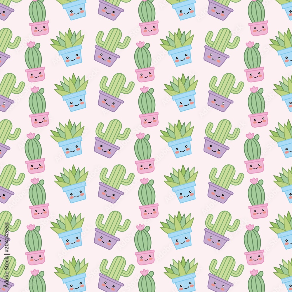 Kawaii Cactus Wallpapers