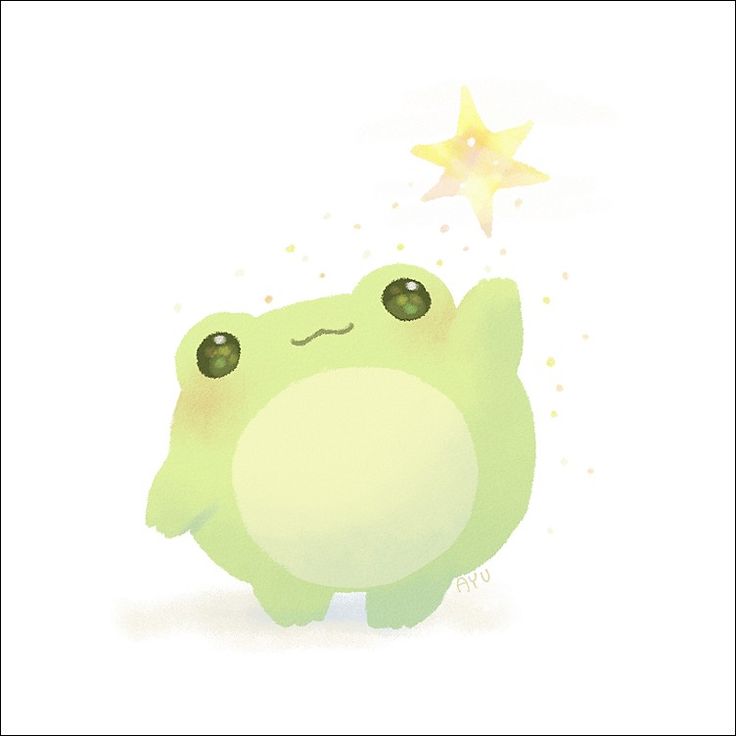 Kawaii Cute Frog Drawing Wallpapers