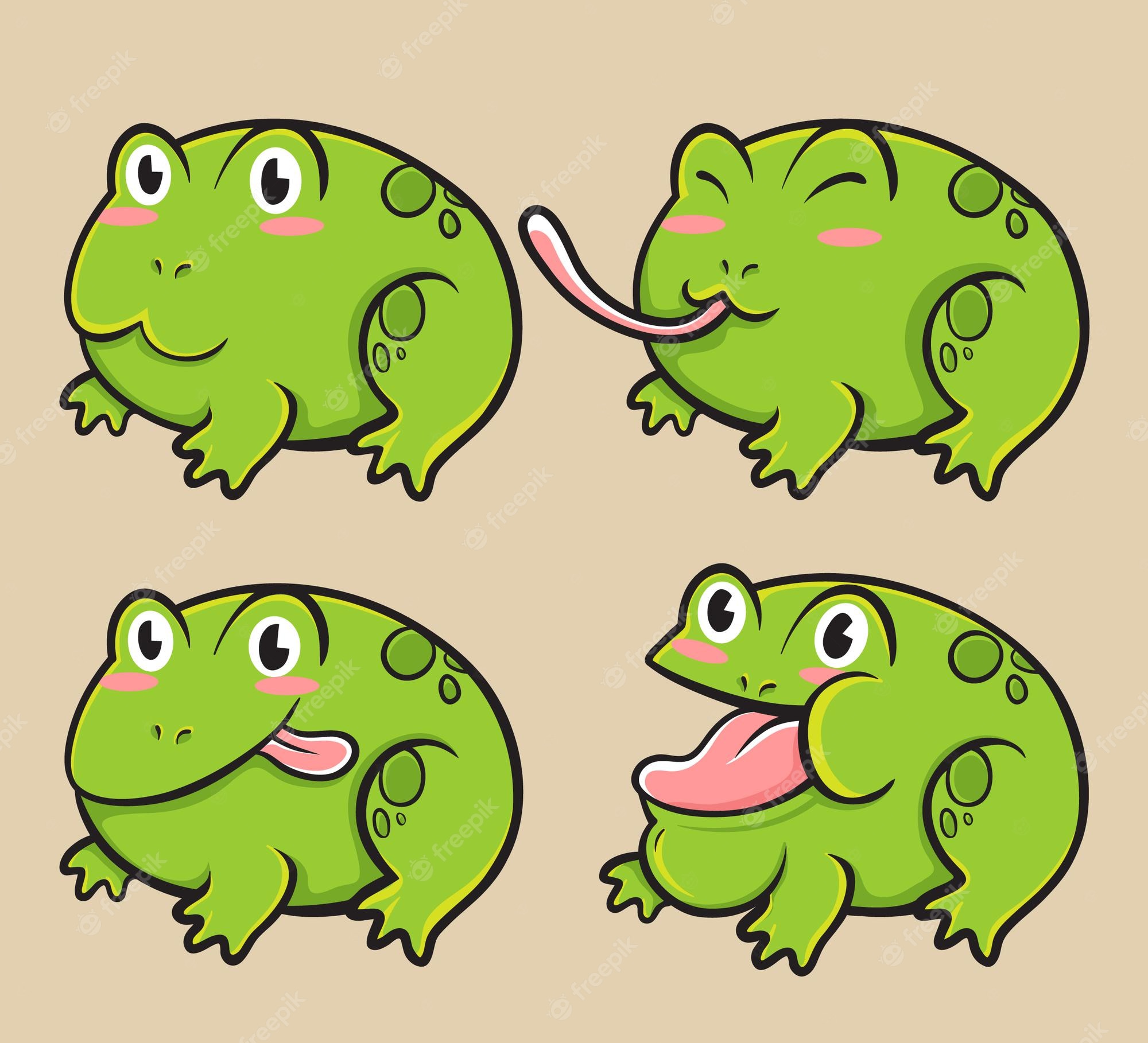 Kawaii Cute Frog Drawing Wallpapers