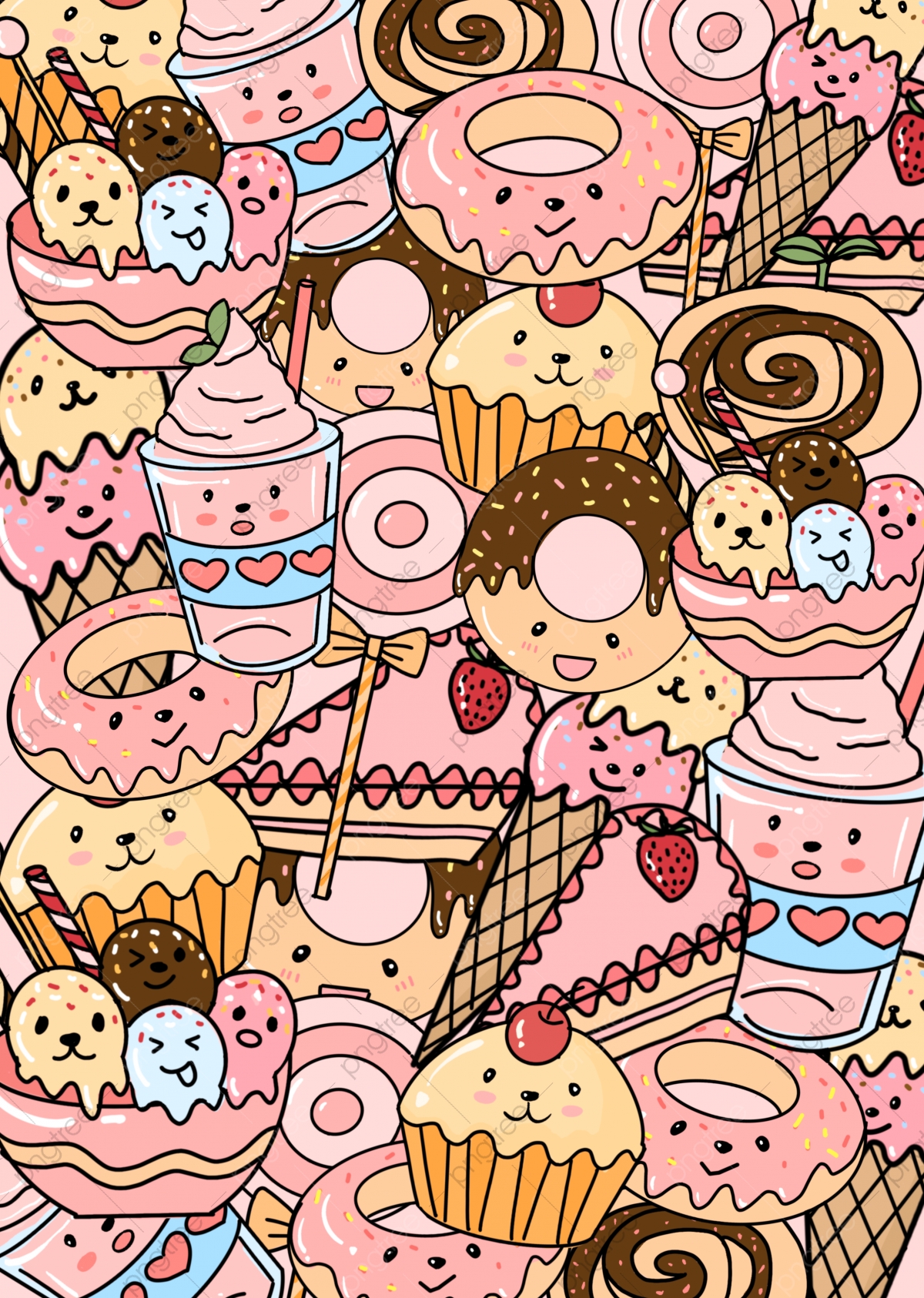 Kawaii Dessert Wallpapers