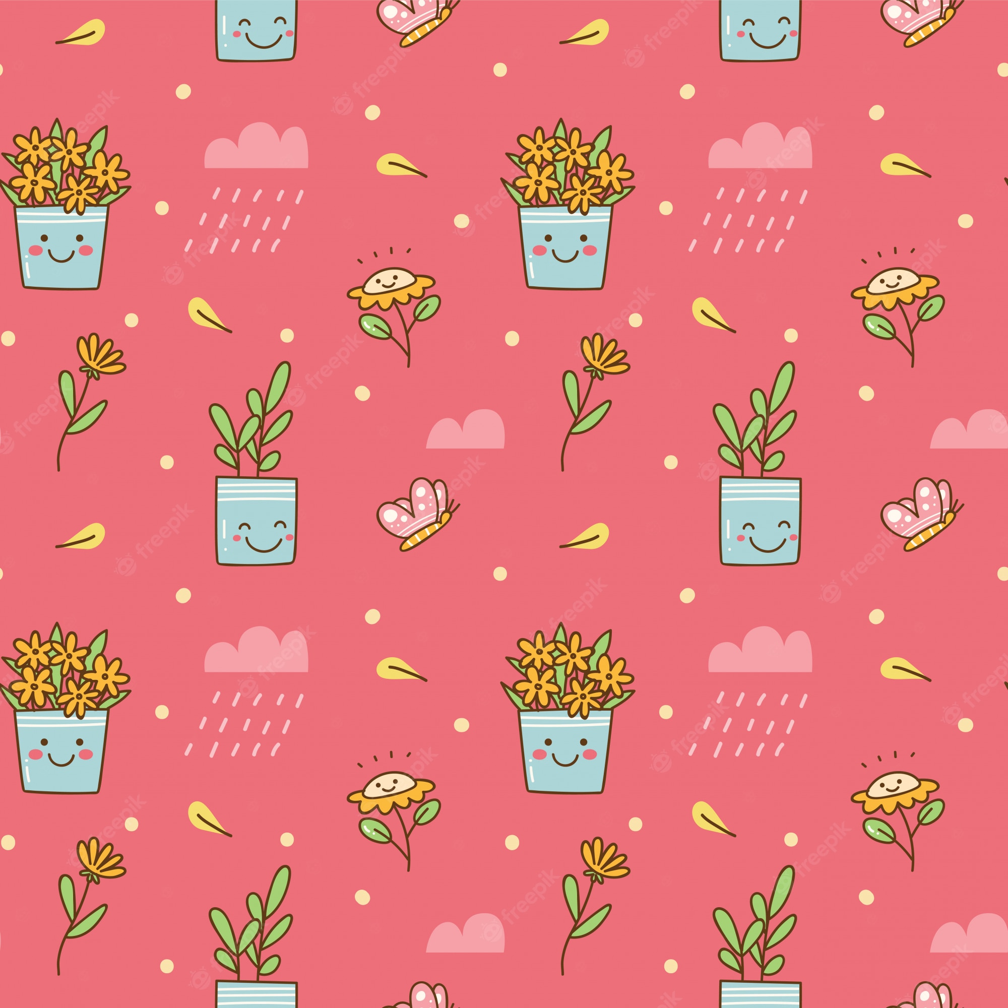 Kawaii Flower Background