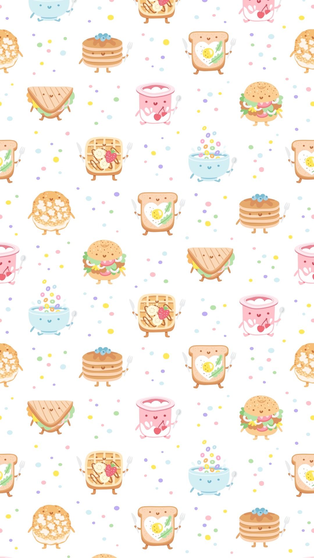 Kawaii Food Background