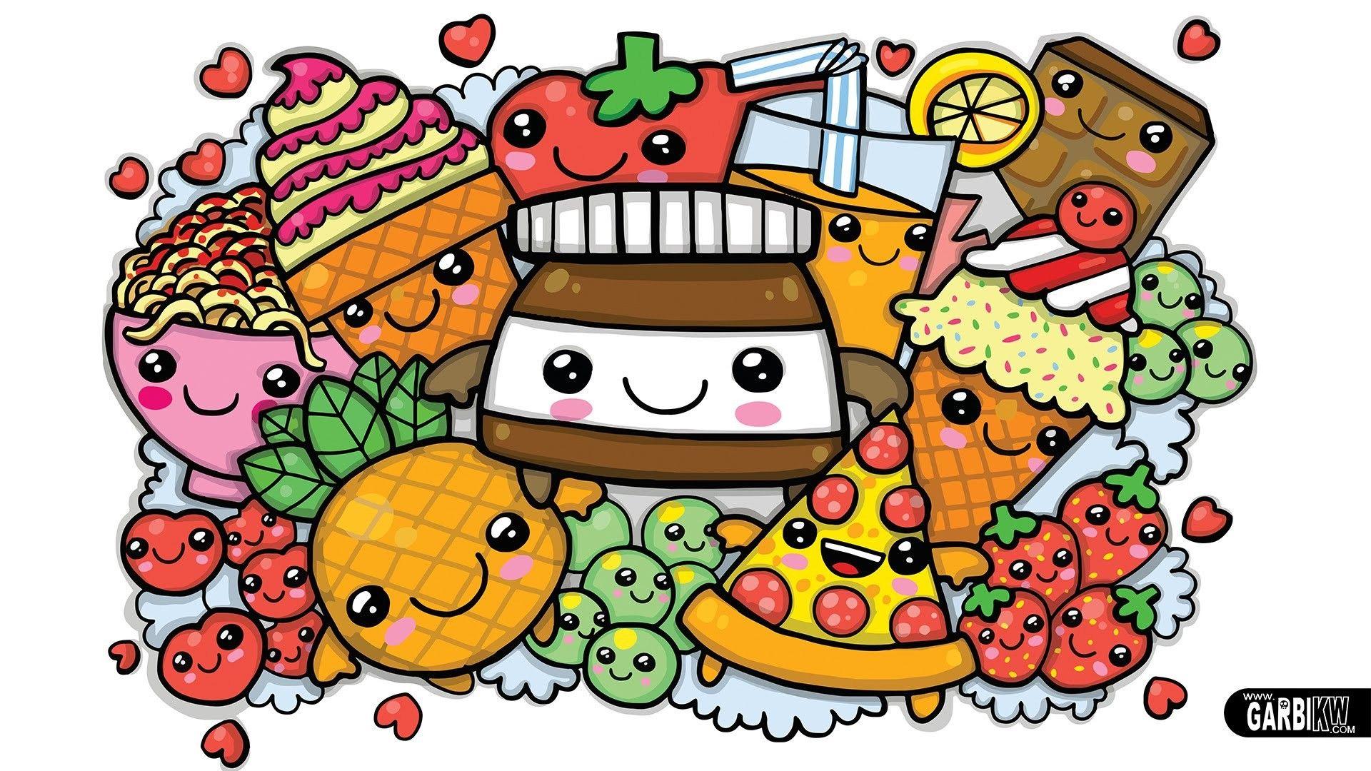 Kawaii Food Background