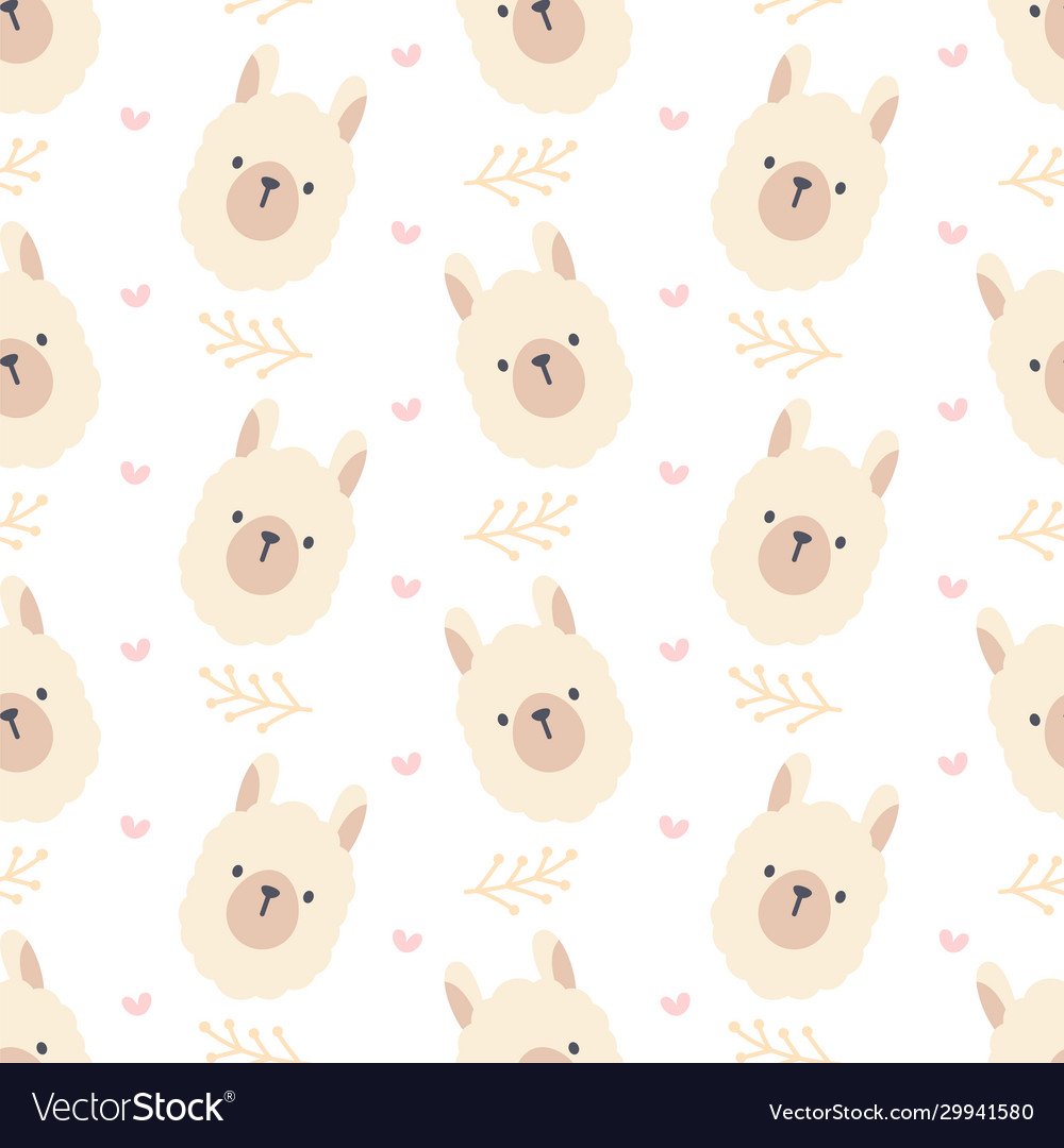 Kawaii Llama Background