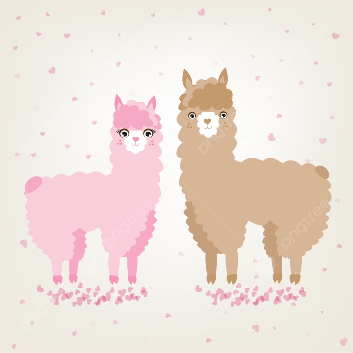 Kawaii Llama Background