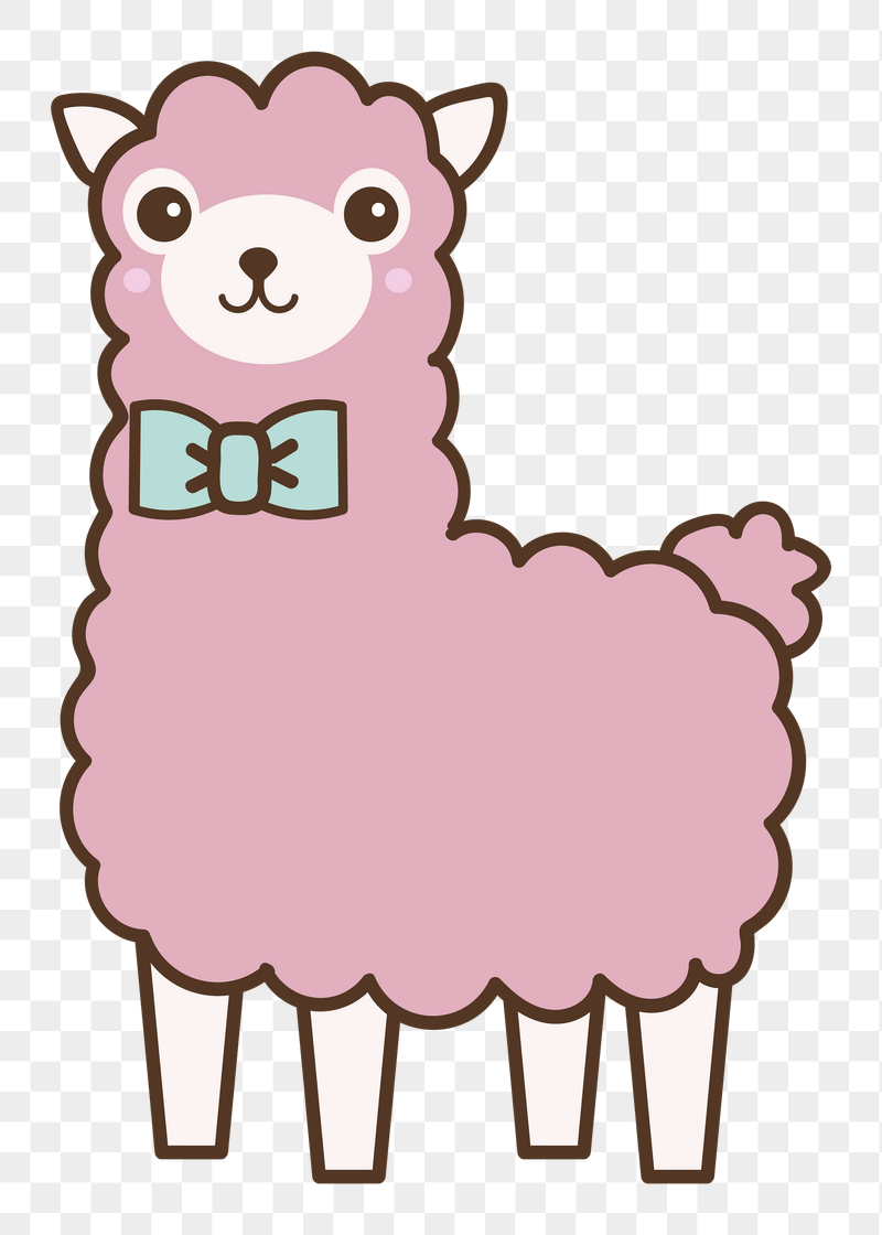 Kawaii Llama Background