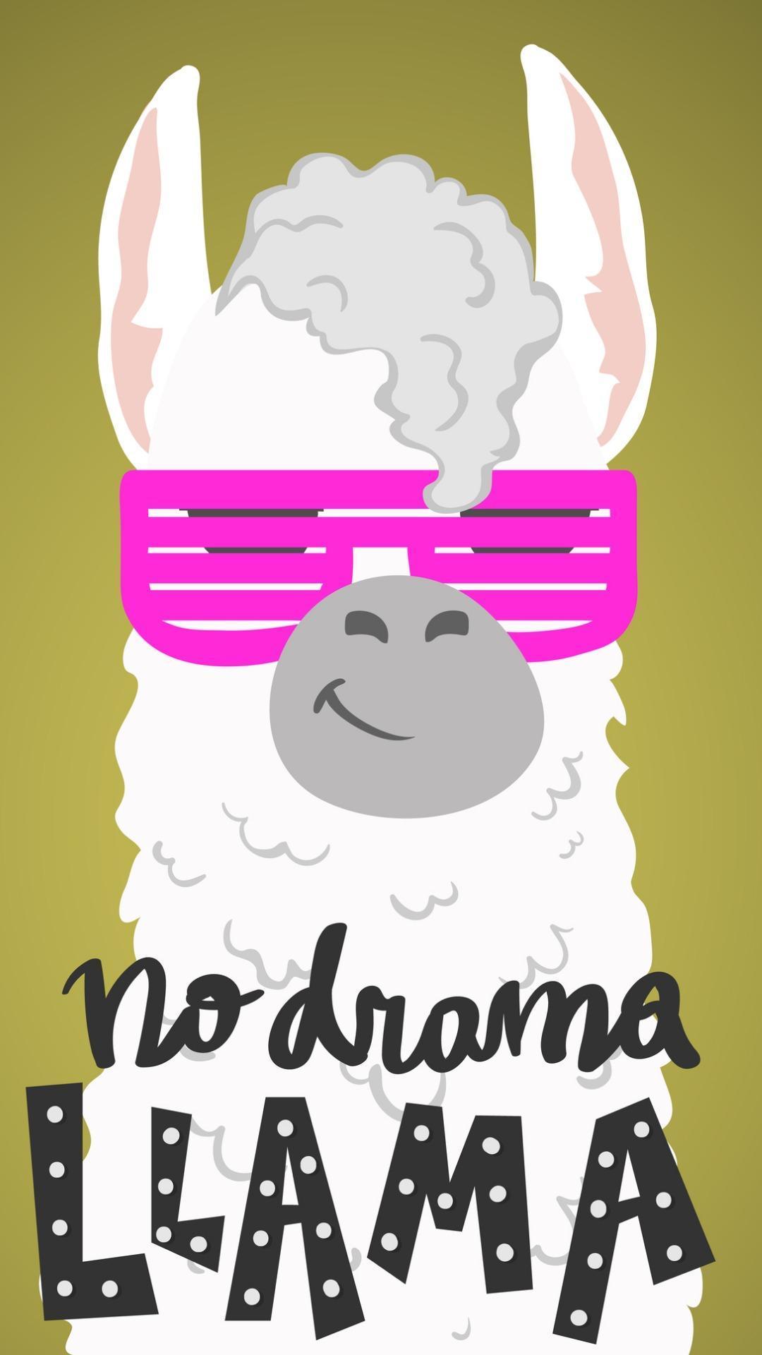 Kawaii Llama Background