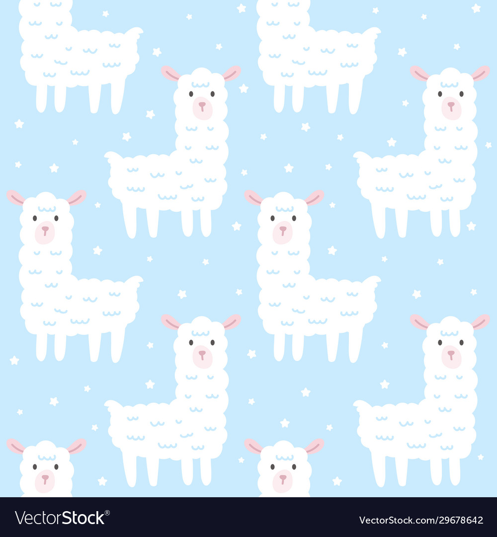 Kawaii Llama Background