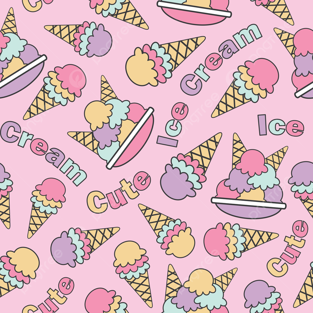 Kawaii Pattern Wallpapers