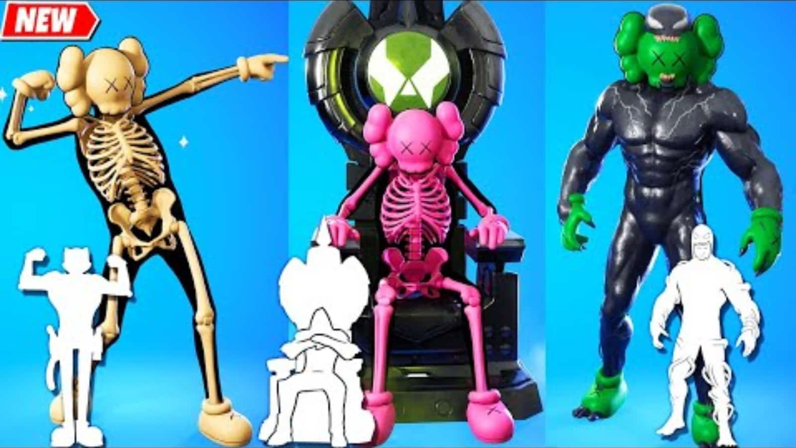 Kaws Skeleton Fortnite Wallpapers