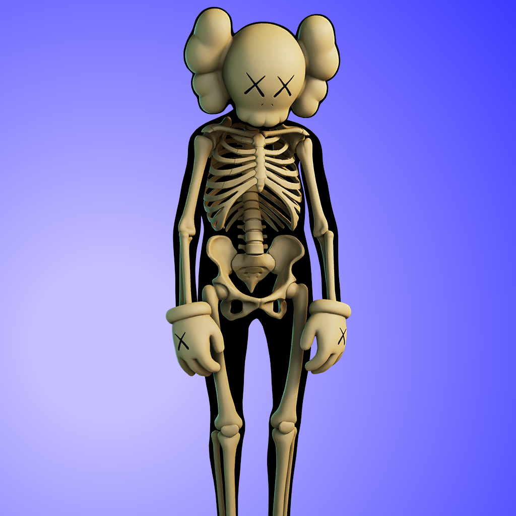 Kaws Skeleton Fortnite Wallpapers