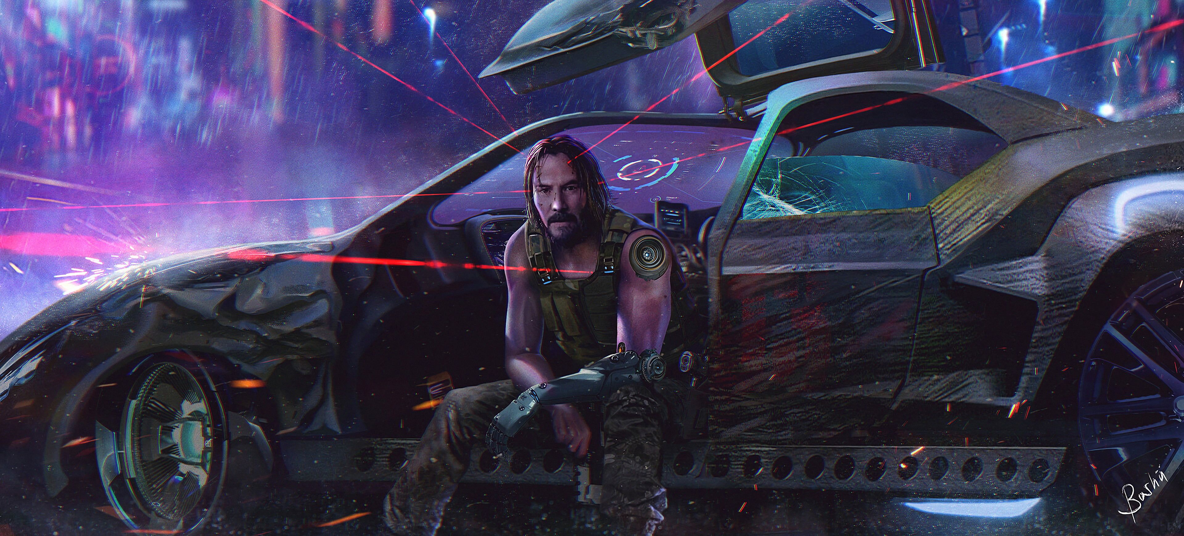 Keanu Reeves Artwork Cyberpunk 2077 Wallpapers