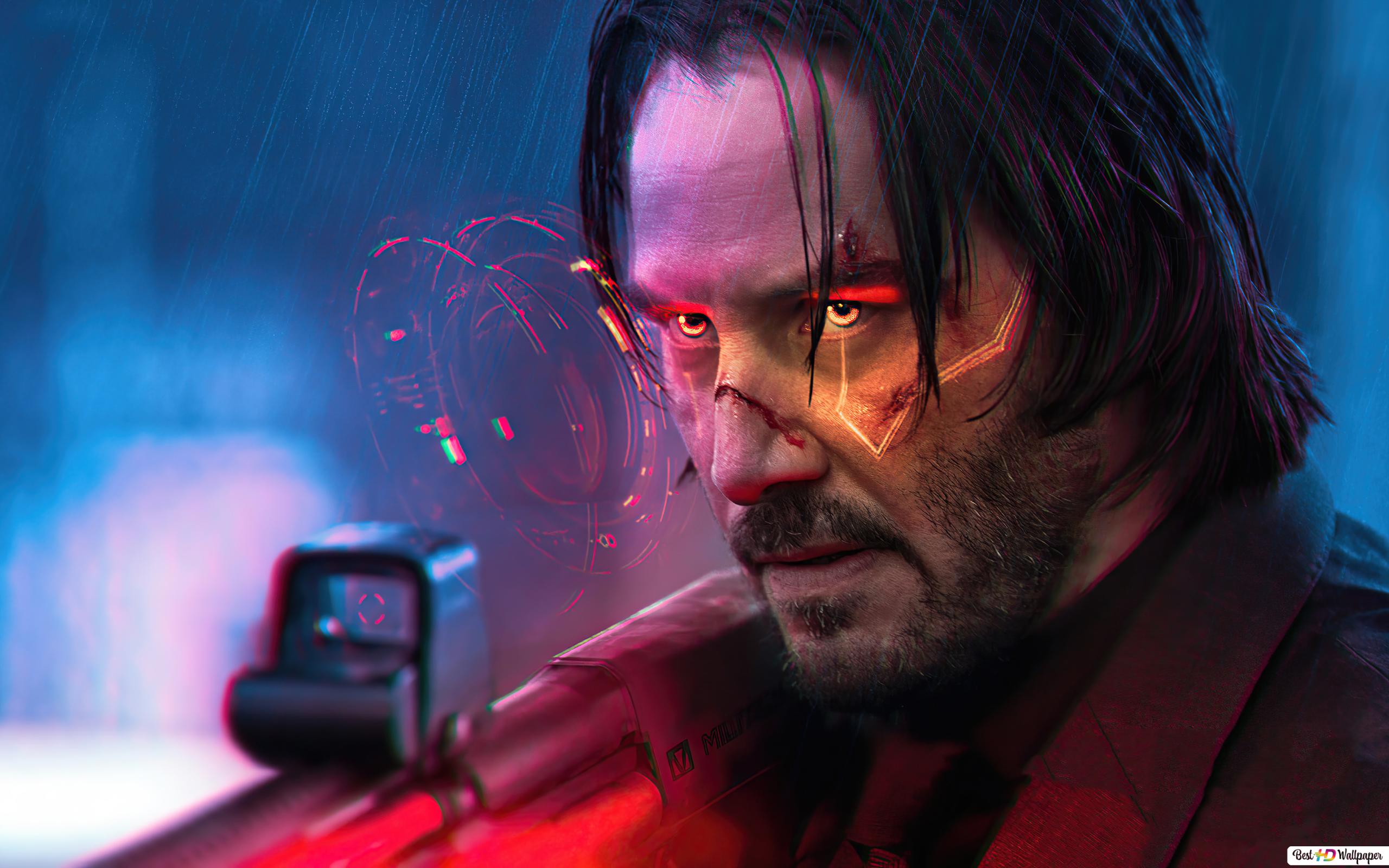 Keanu Reeves as Johnny Silverhand Cyberpunk Wallpapers