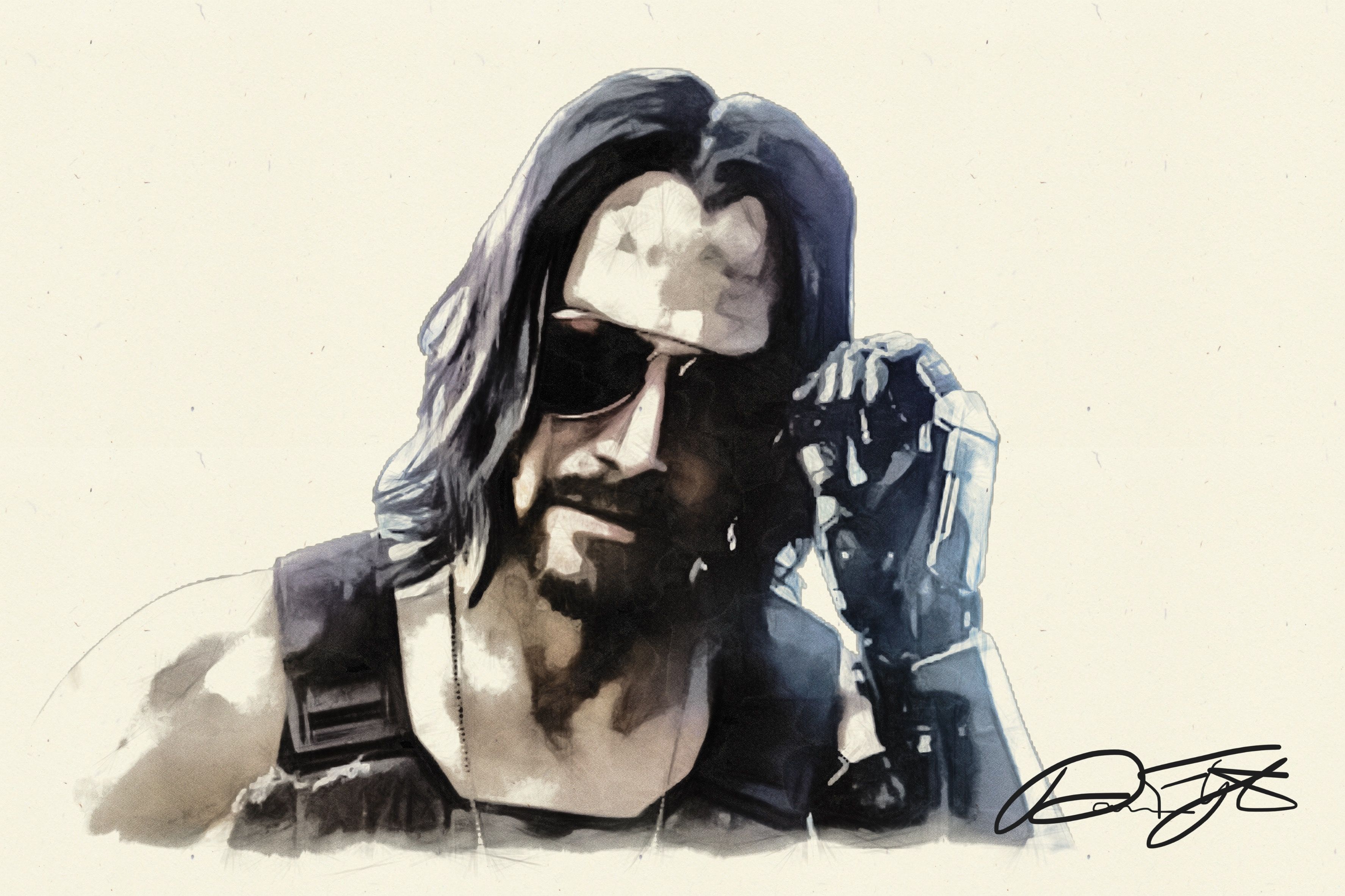 Keanu Reeves as Johnny Silverhand Cyberpunk Wallpapers