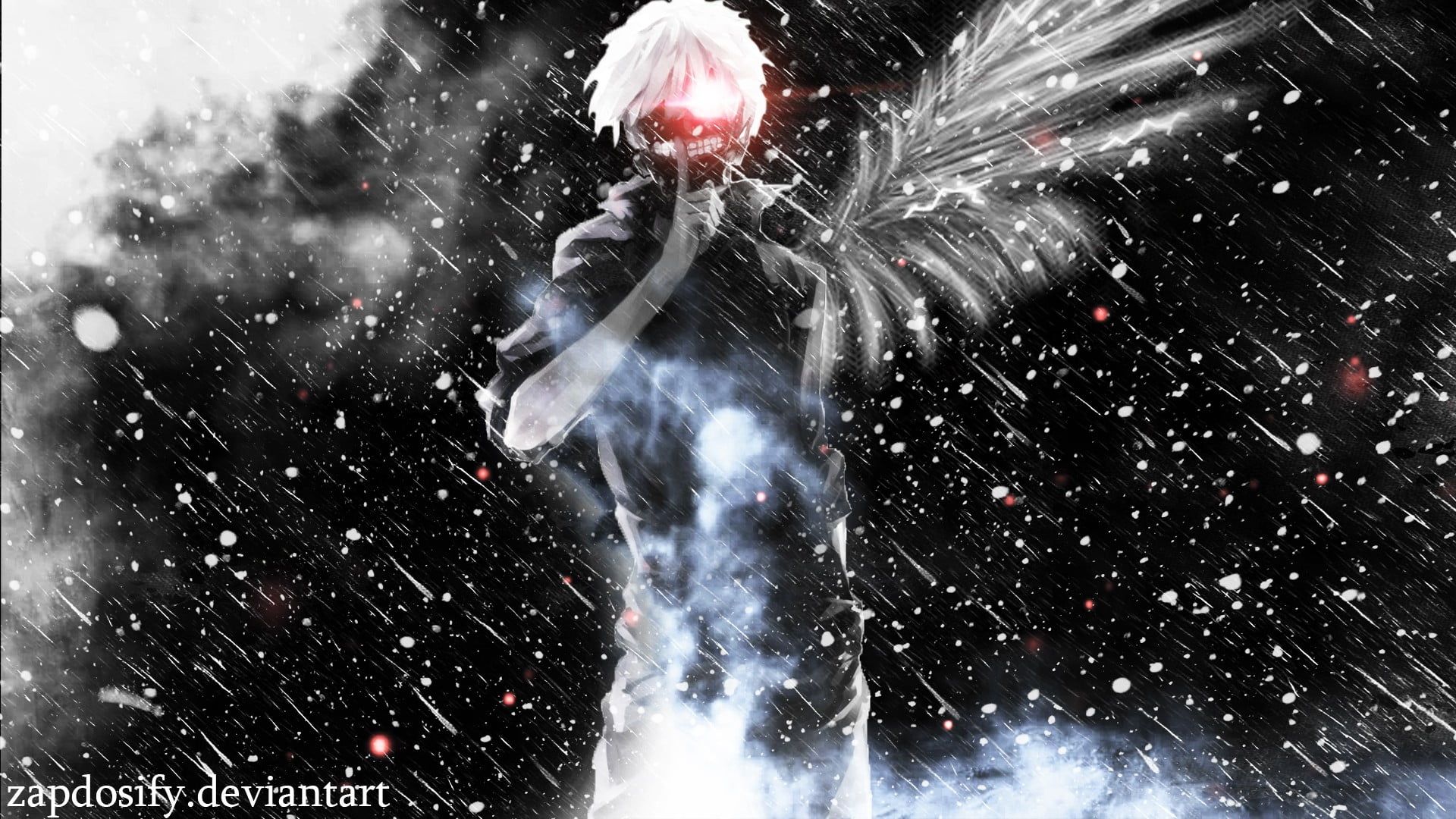 Ken Kaneki Fire Wings Wallpapers