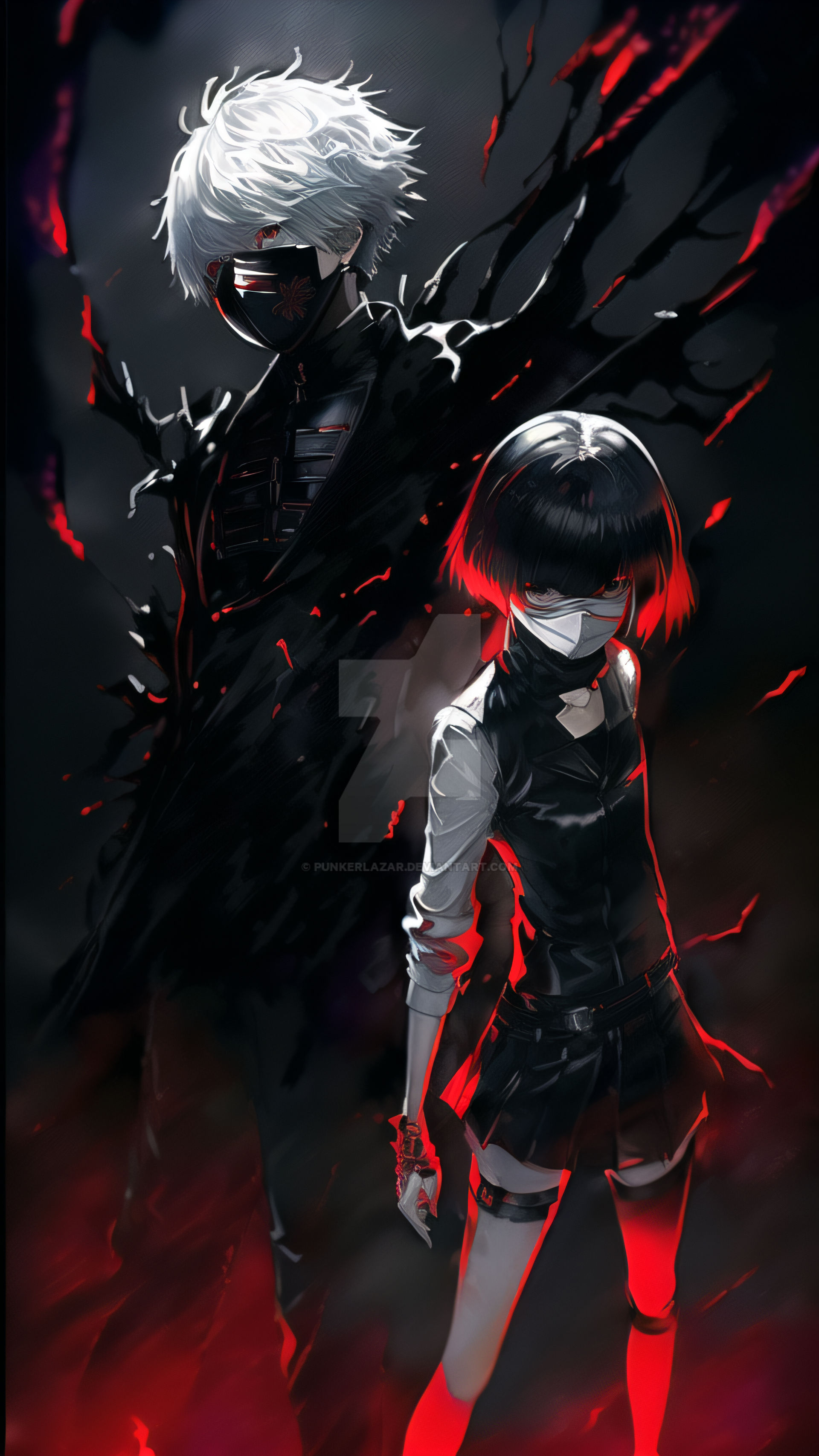 Ken Kaneki Fire Wings Wallpapers