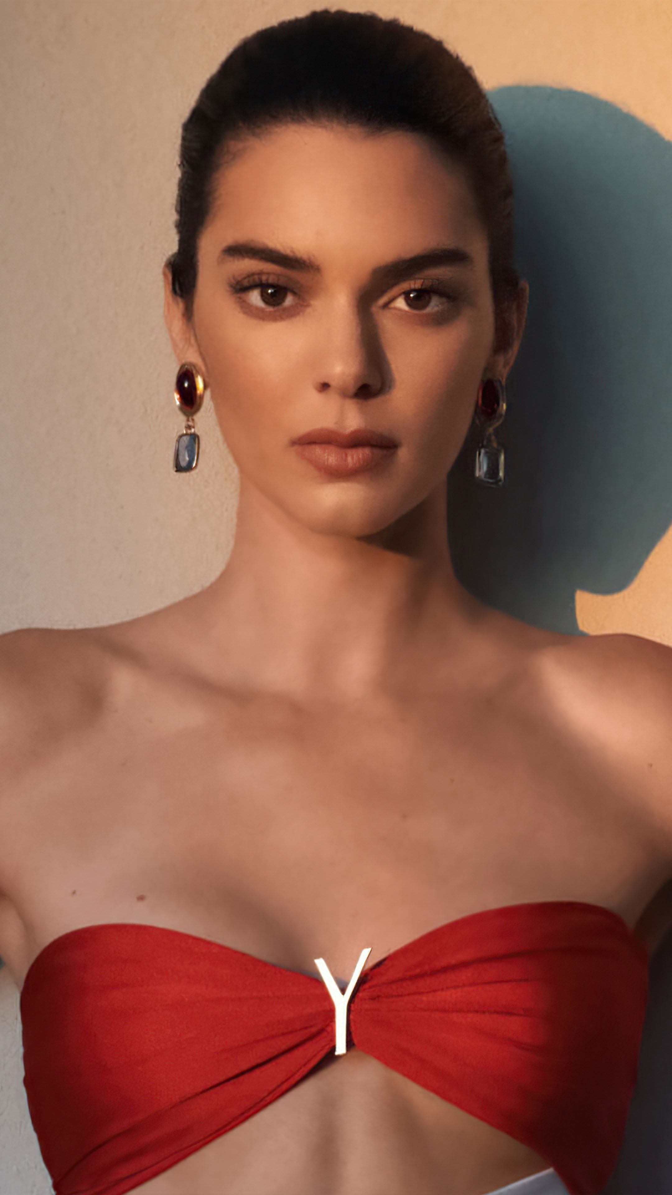 Kendall Jenner Red Dress Model Wallpapers