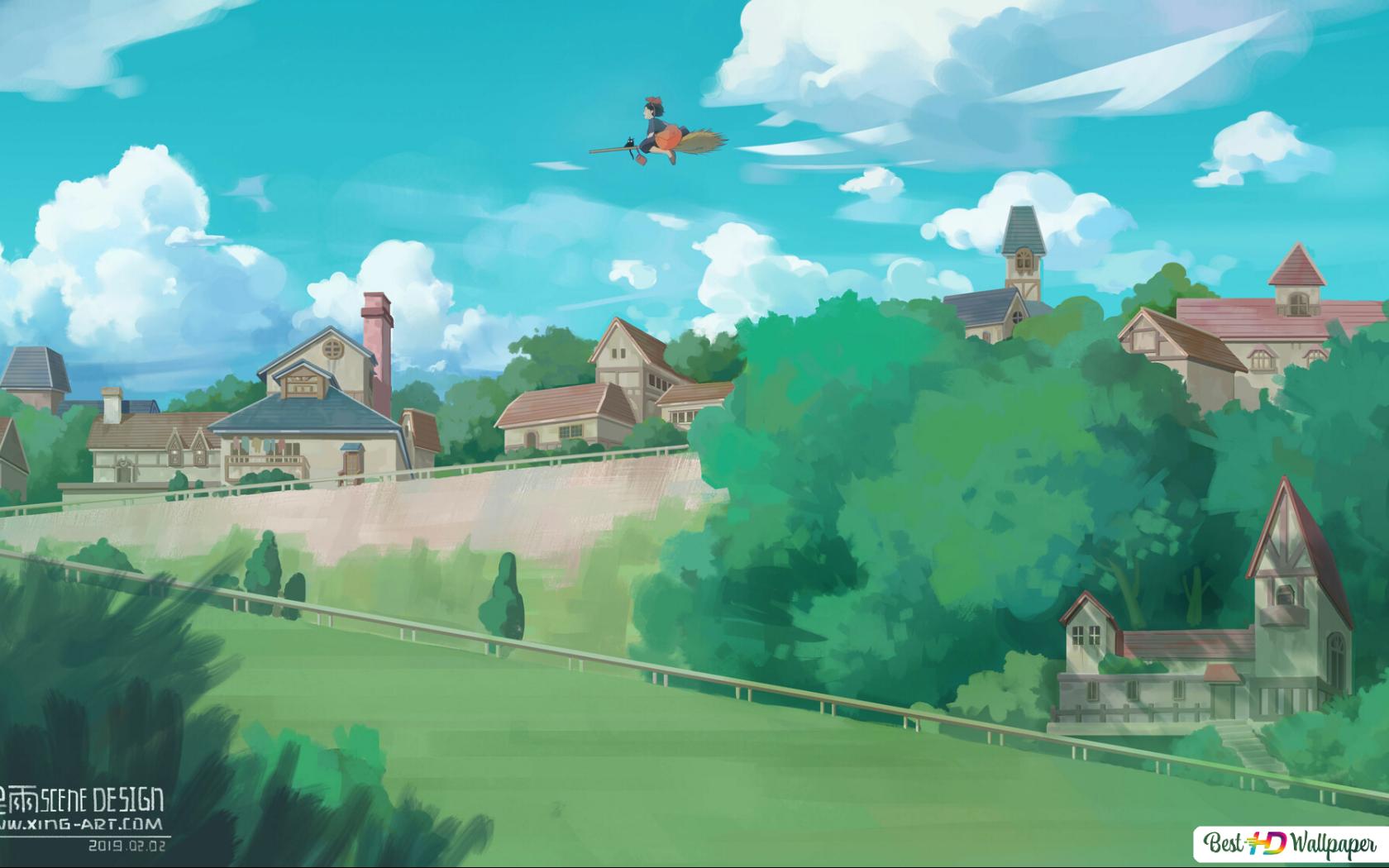 Kiki  And Jiji In Kikis Delivery Service Wallpapers