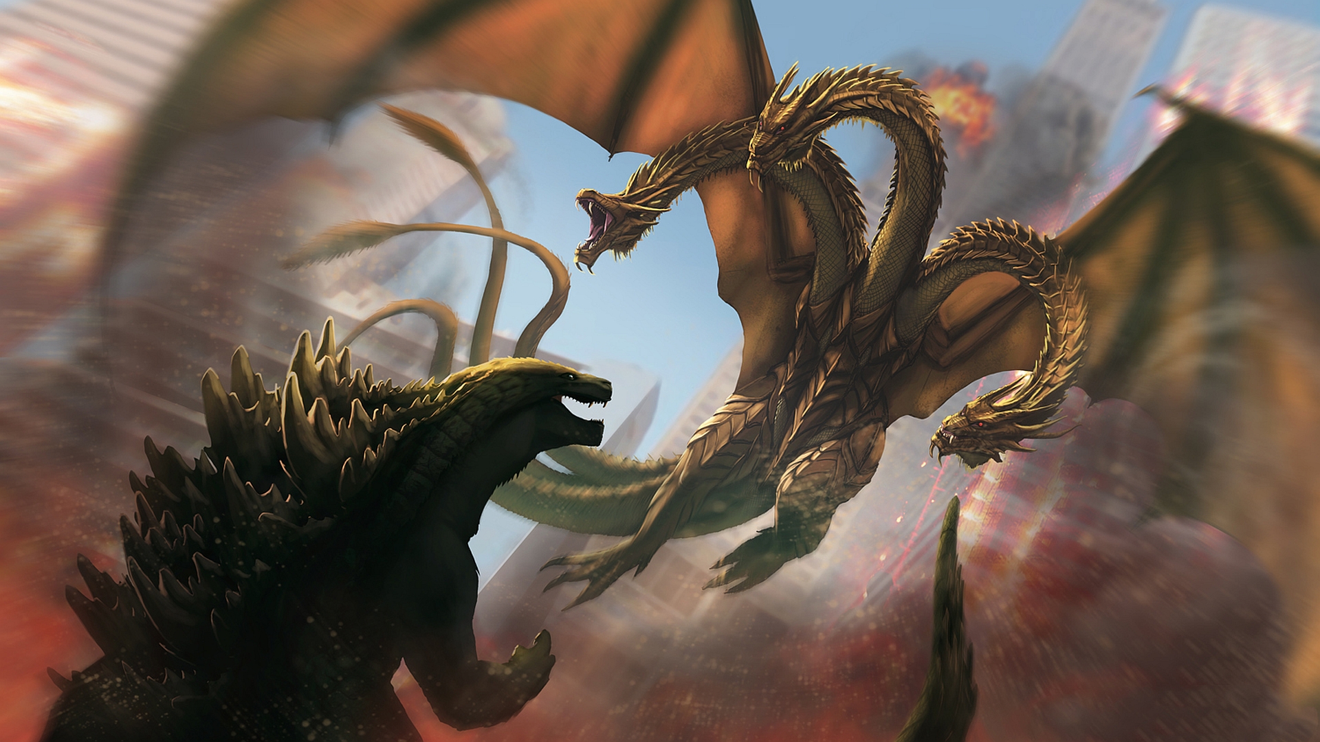 King Ghidorah In Godzilla King Of The Monsters Wallpapers