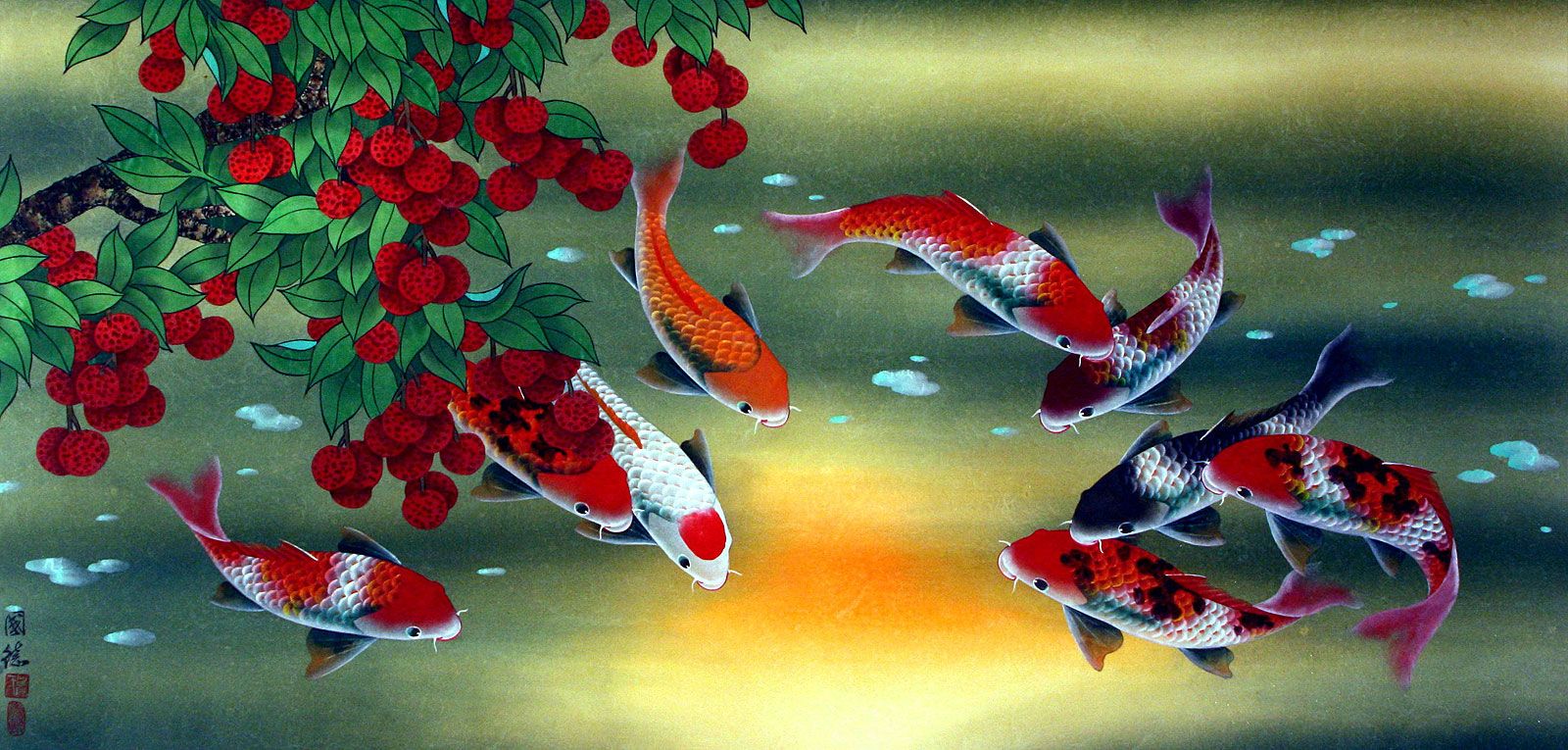 Koi Fish Painting Wallpapers