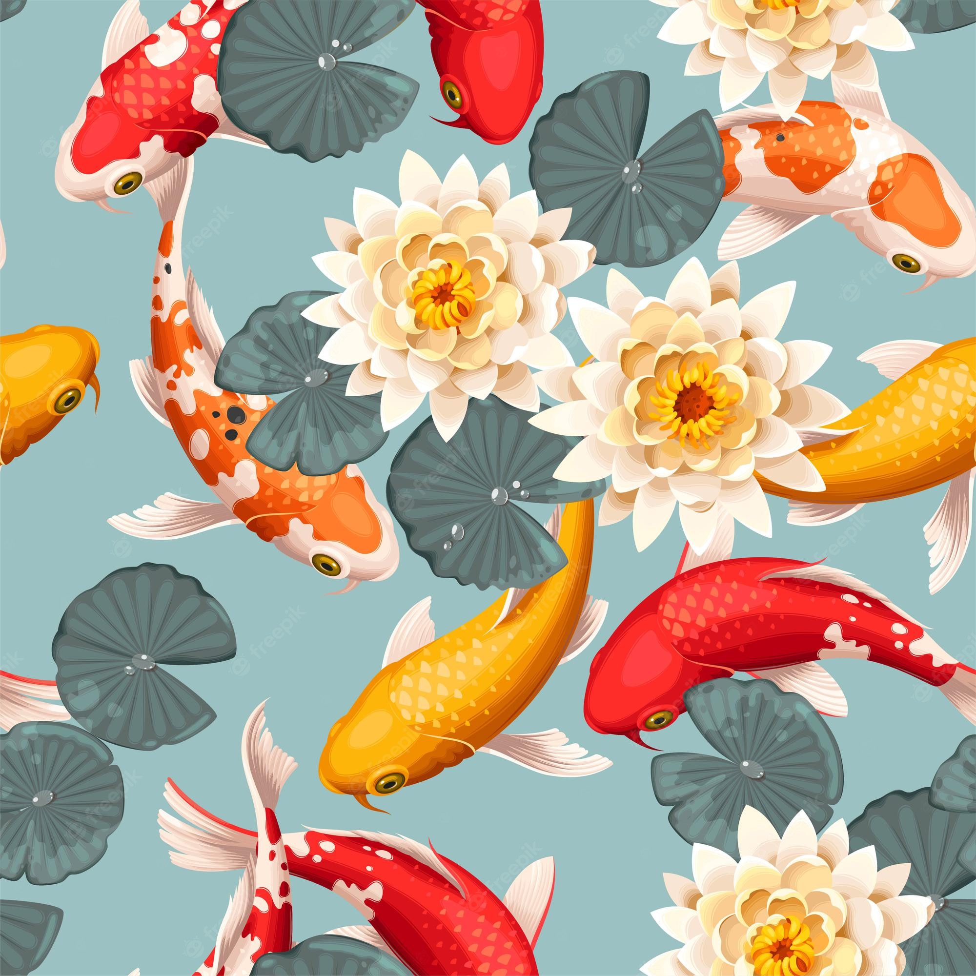 Koi Pond Background