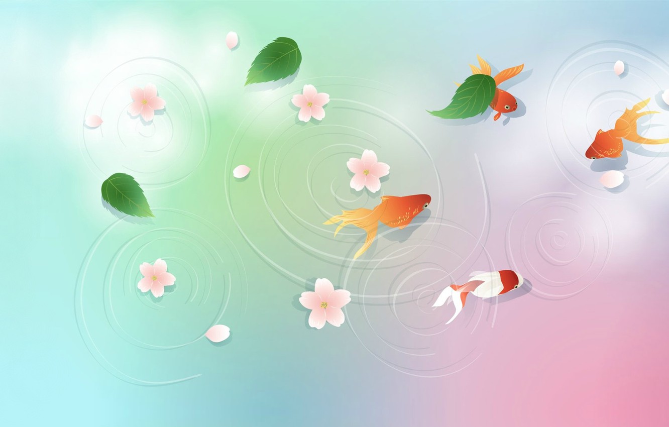 Koi Pond Background