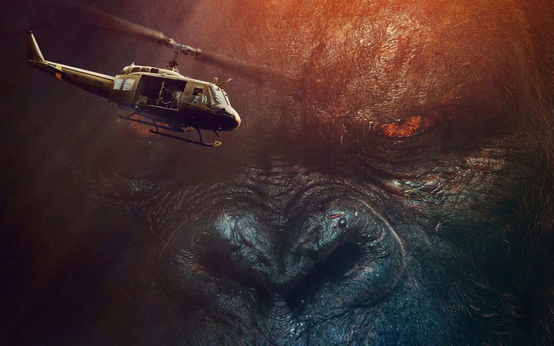 Kong Skull Island 4K Helicopter Wallpapers