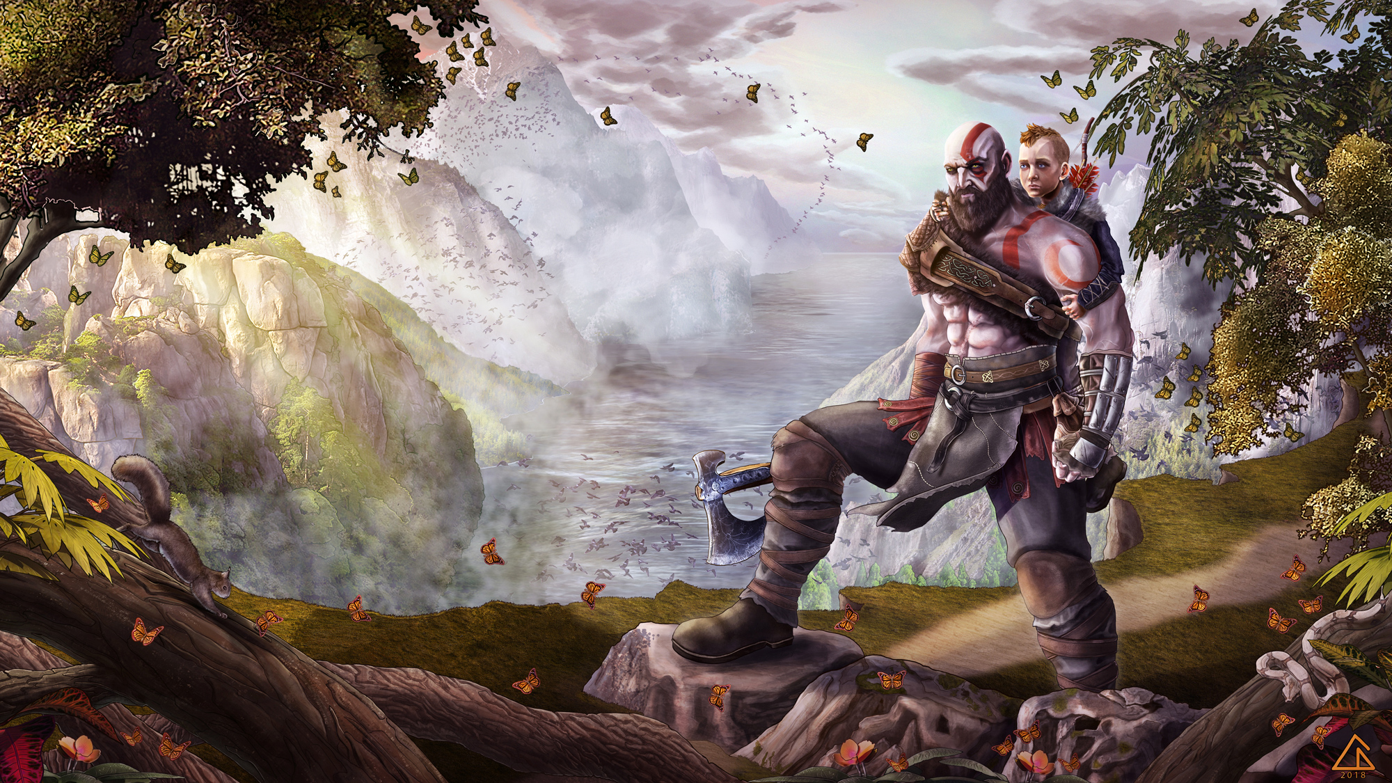 Kratos Cool God Of War Art Wallpapers