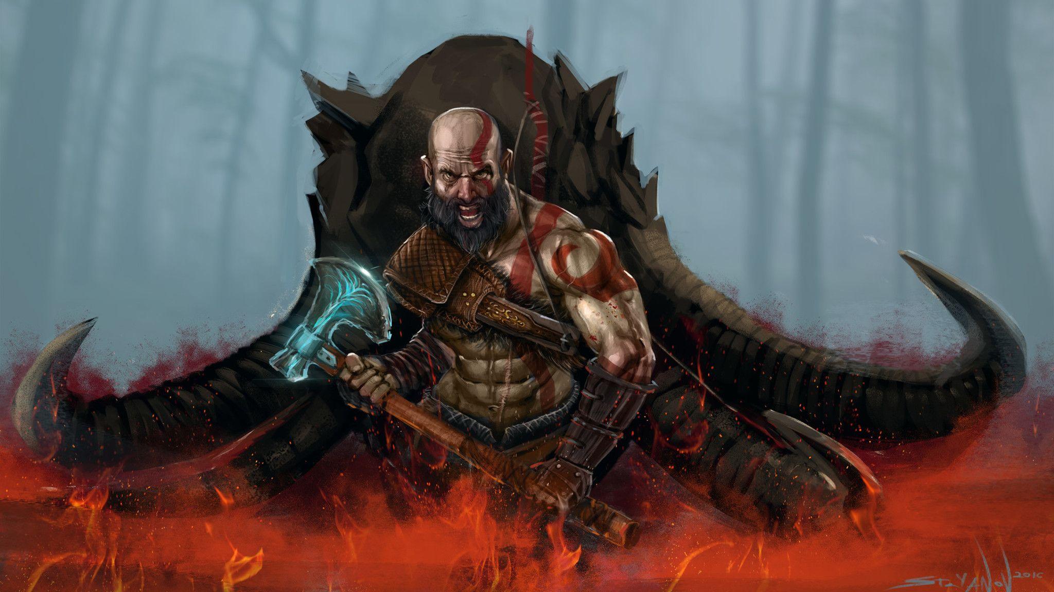 Kratos Cool God Of War Art Wallpapers