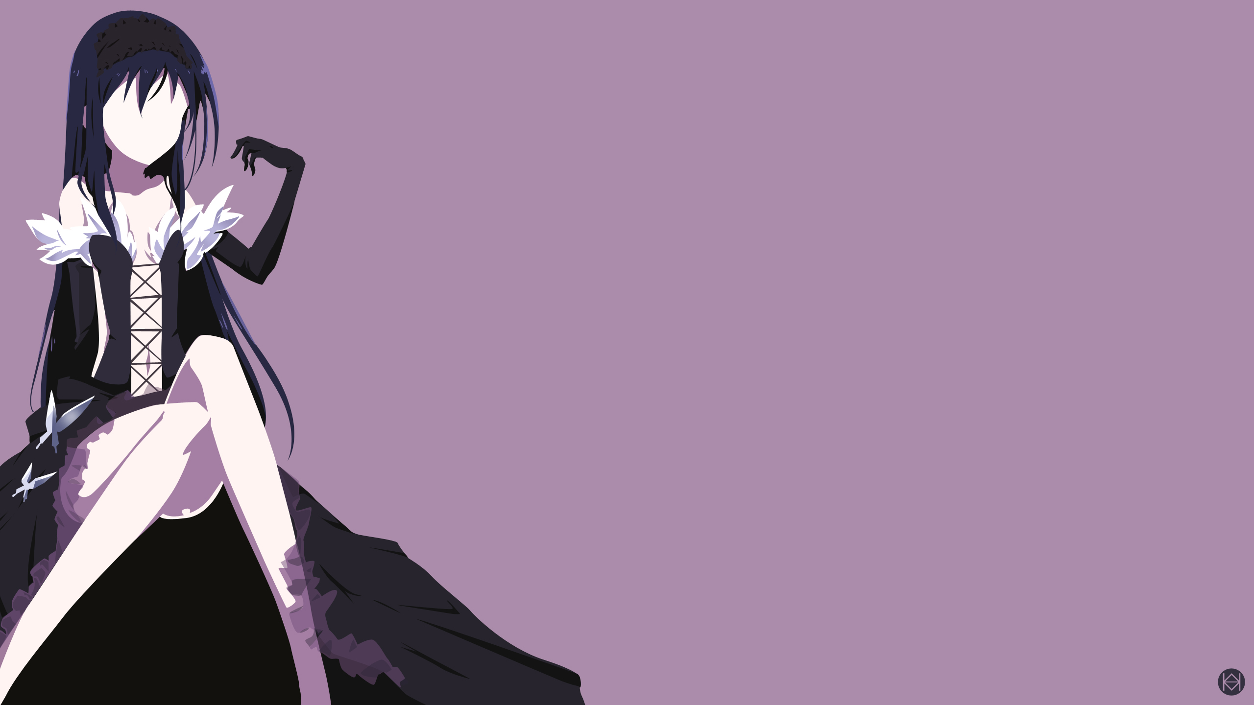 Kuroyukihime (Accel World) Minimalist Wallpapers