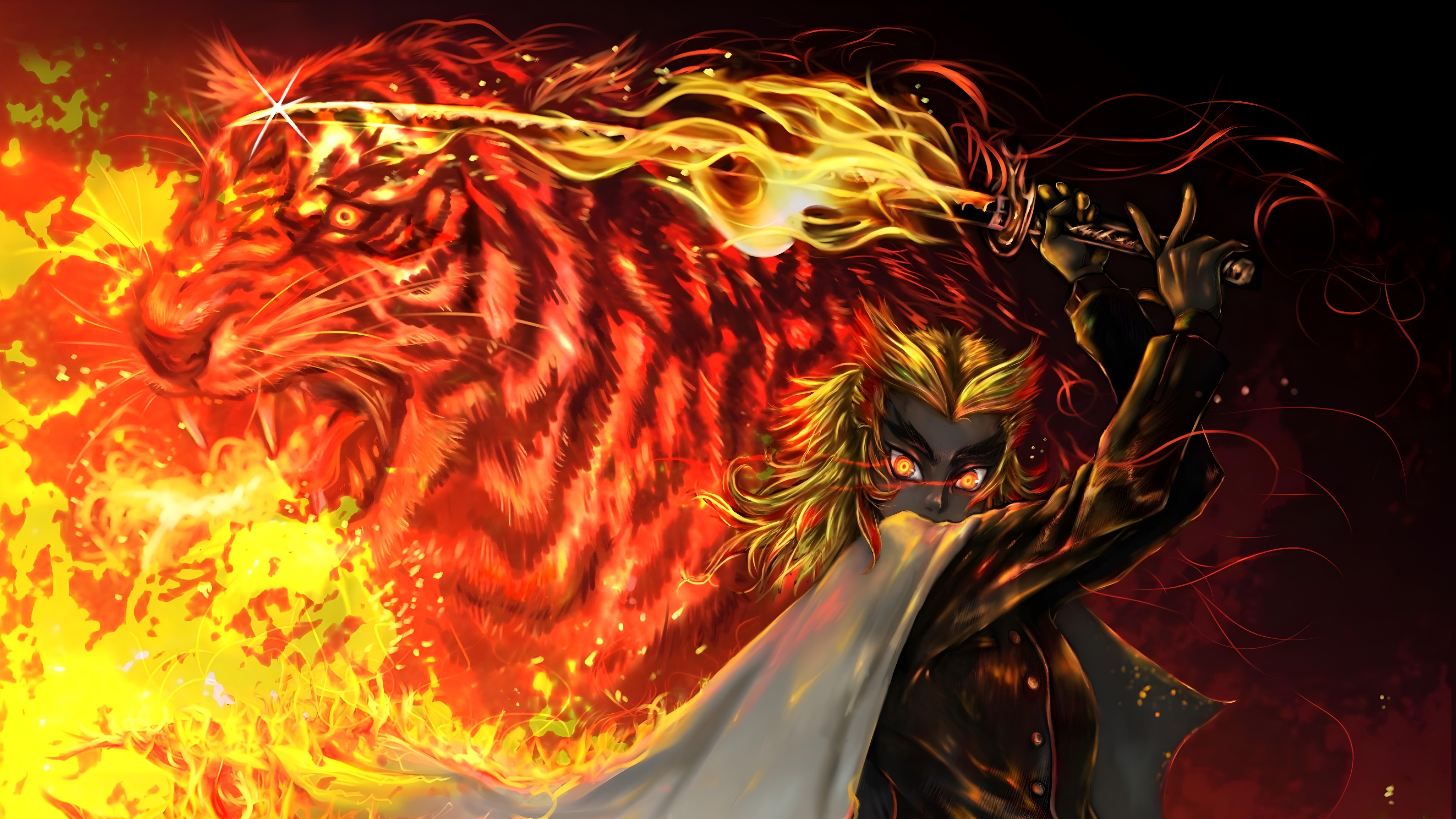 Kyojuro Rengoku 2019 Art Wallpapers