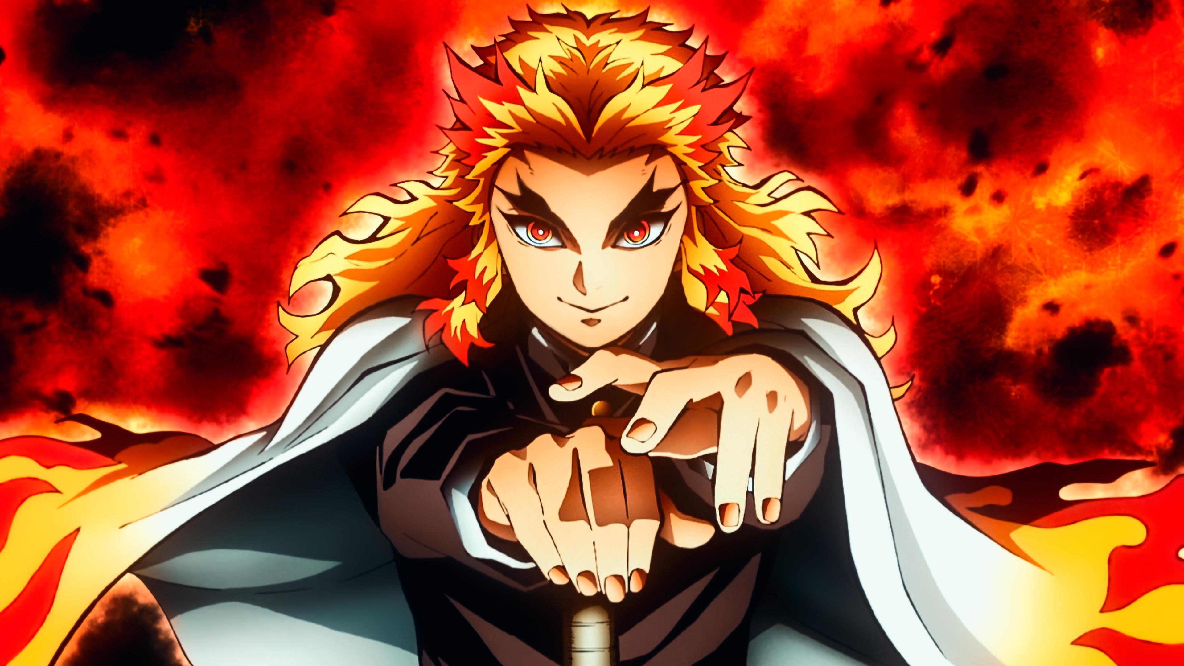 Kyojuro Rengoku Digital Art Wallpapers