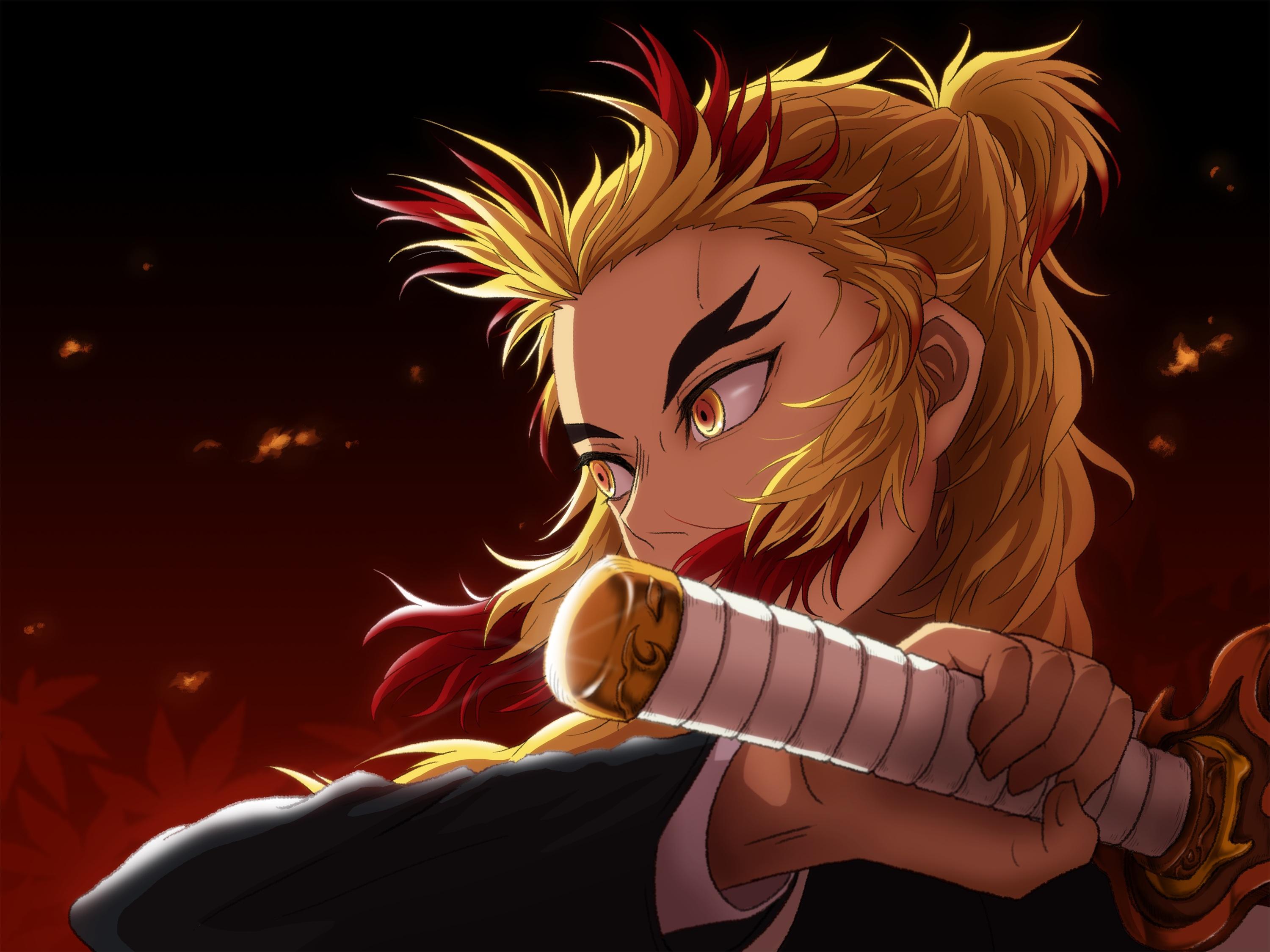 Kyojuro Rengoku Digital Art Wallpapers