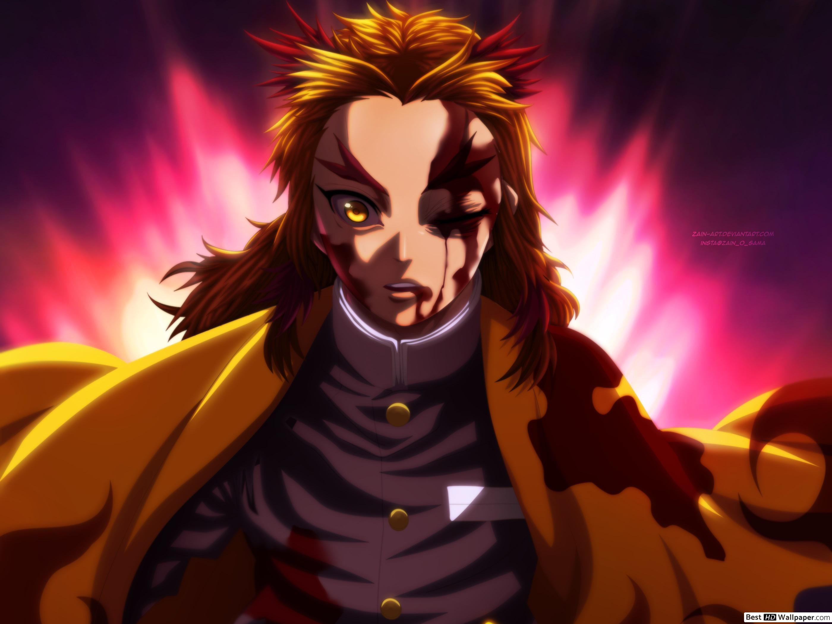 Kyojuro Rengoku Digital Art Wallpapers