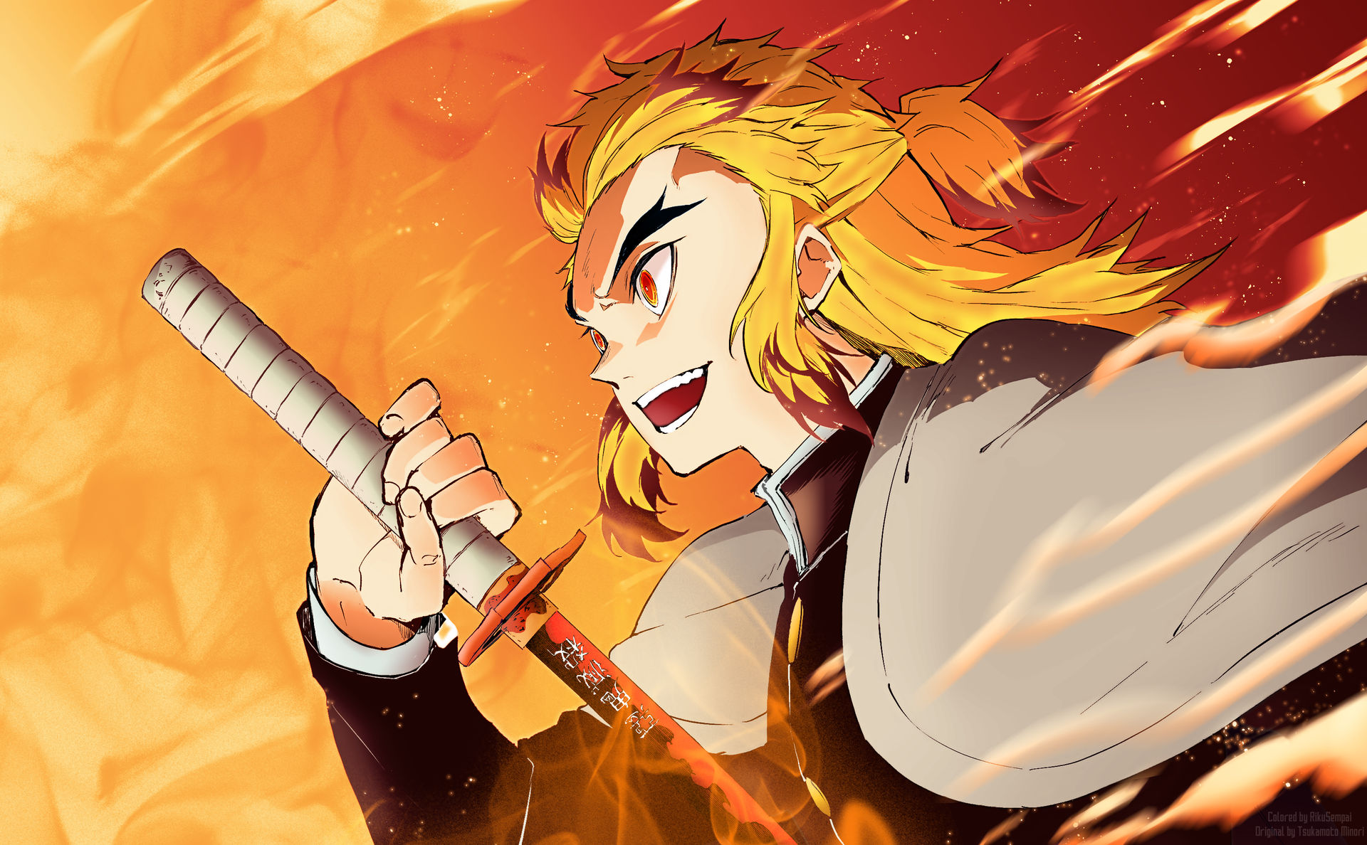 Kyojuro Rengoku Digital Art Wallpapers