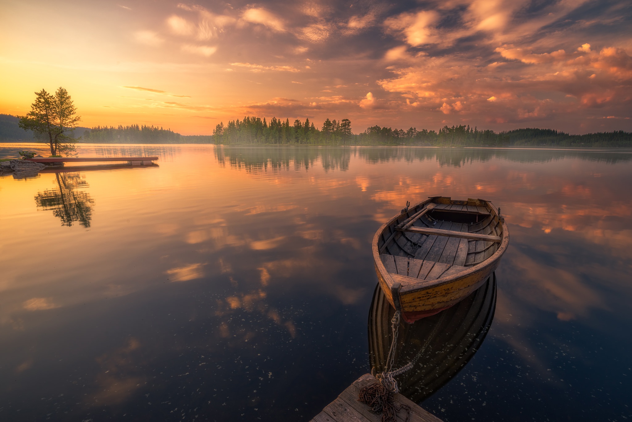 Lake And Boat Wallpapers