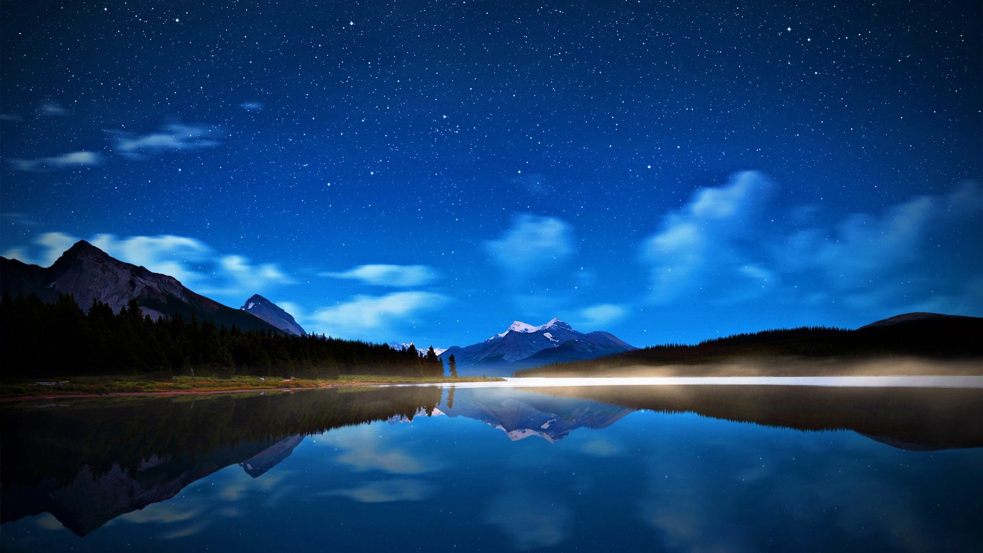 Lake At Night Wallpapers