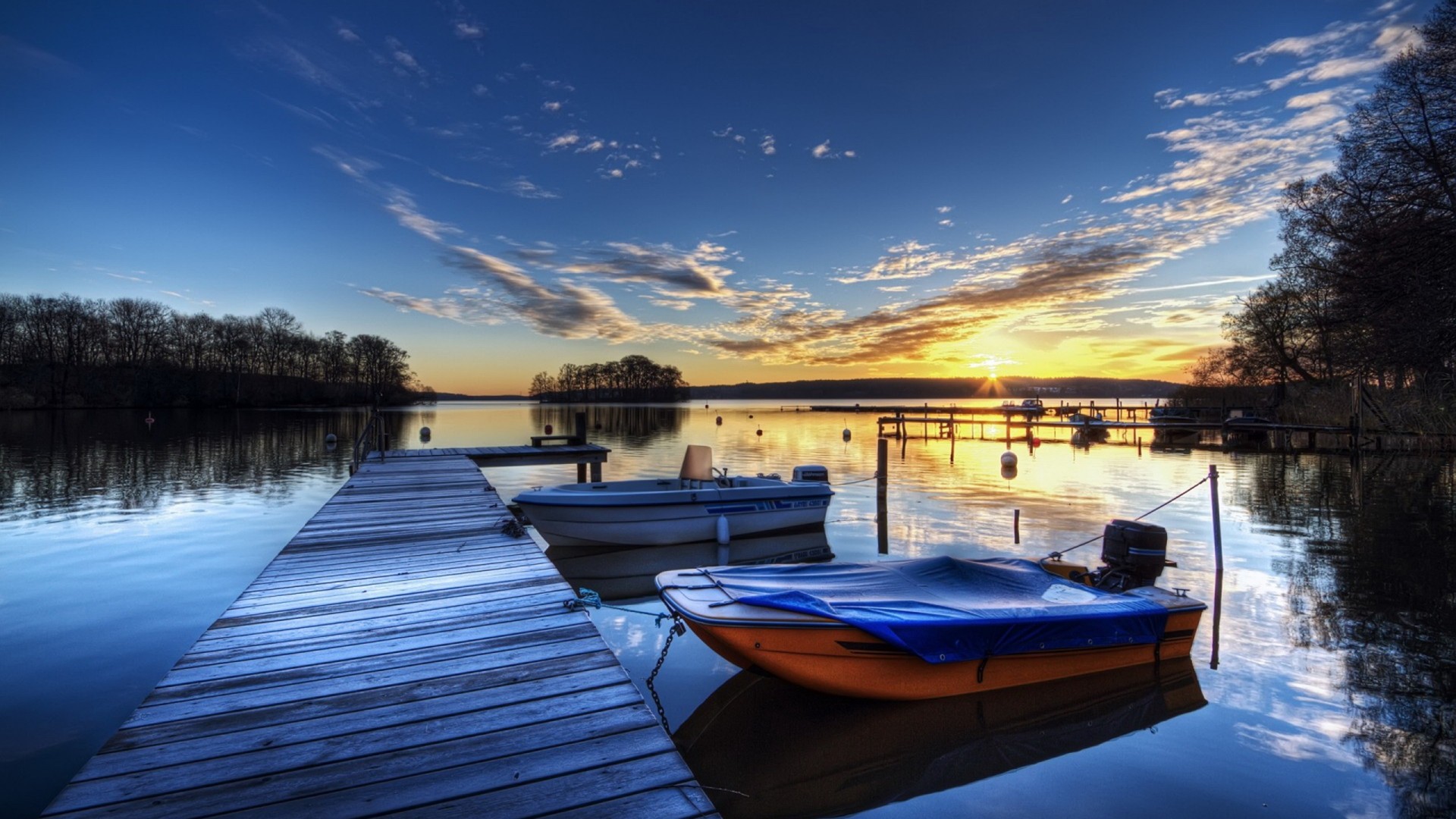 Lake Dock Background