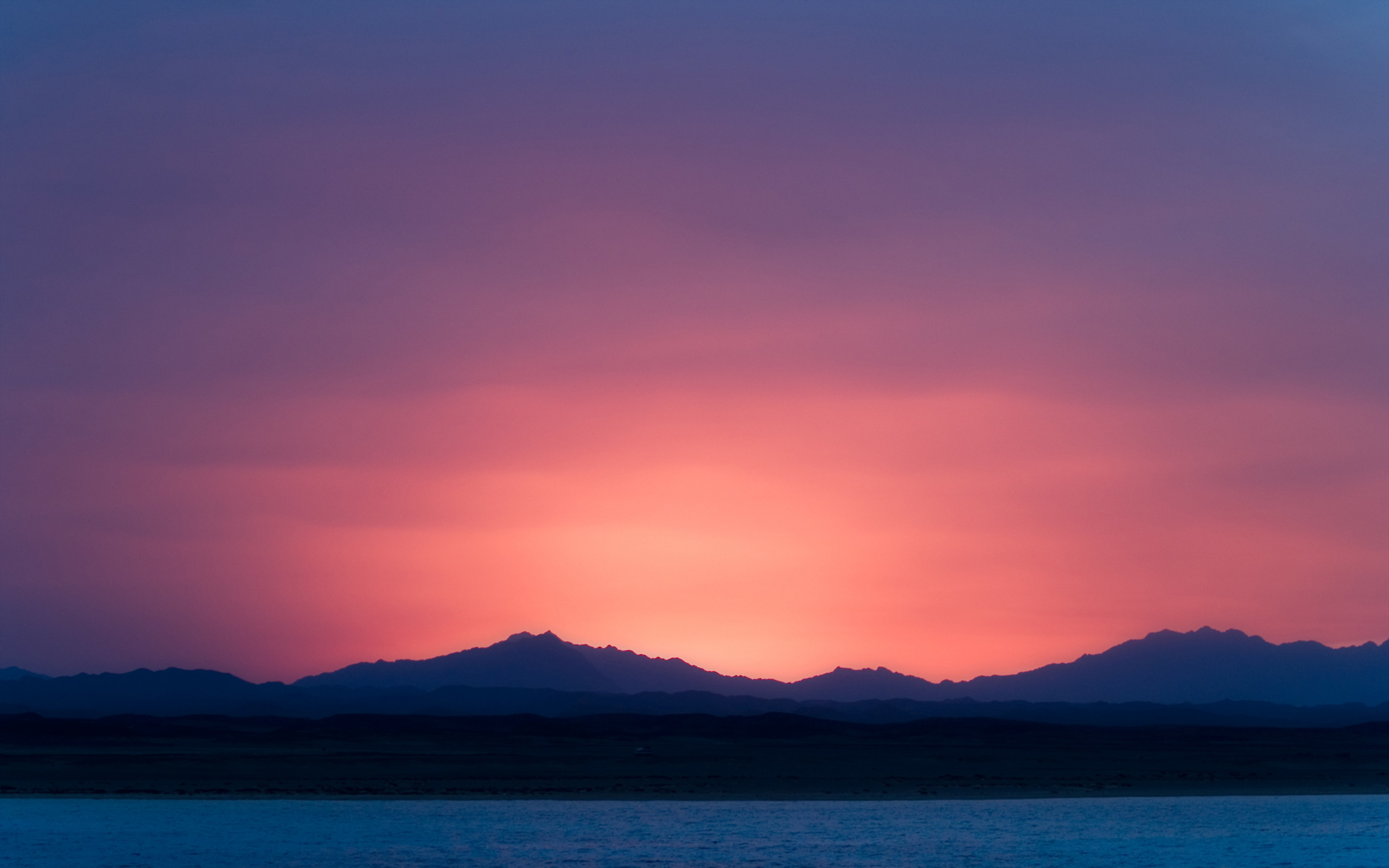 Lake House And Pink Sky Sunset Wallpapers