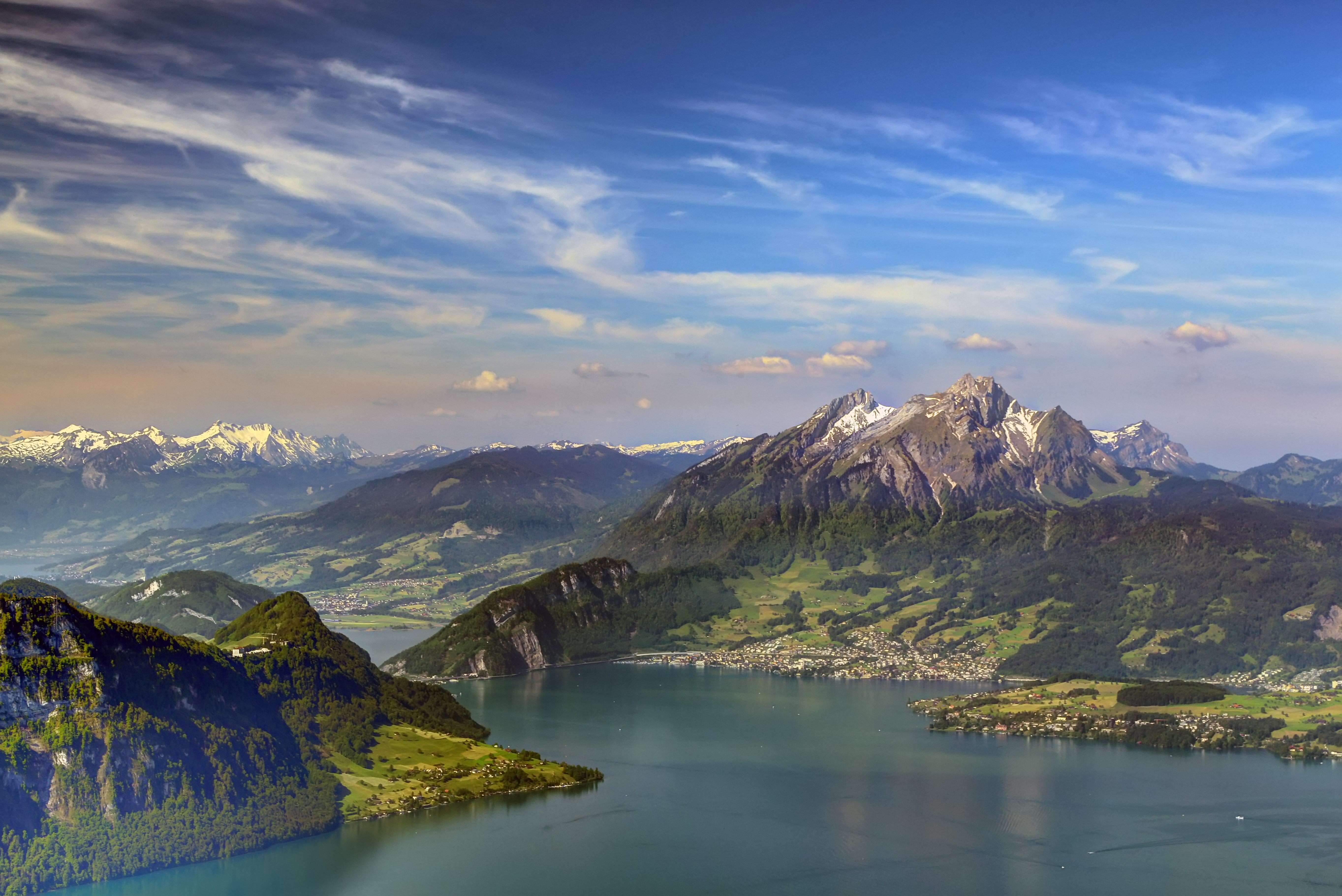 Lake Lucern Landscape Mountains Wallpapers
