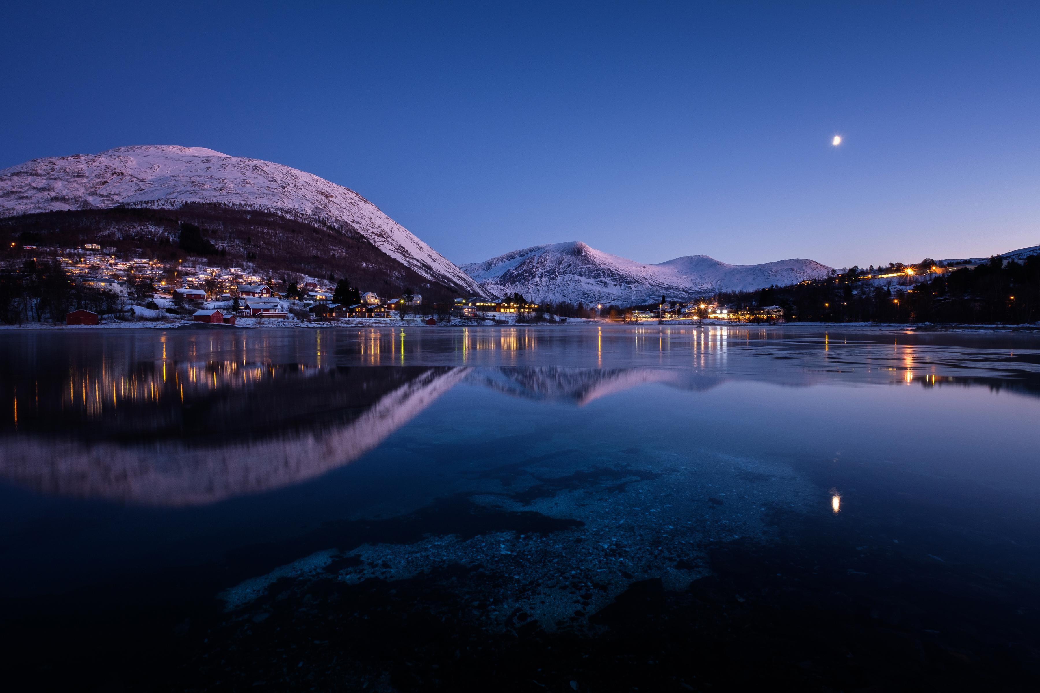 Lake Nature Night Reflection Wallpapers